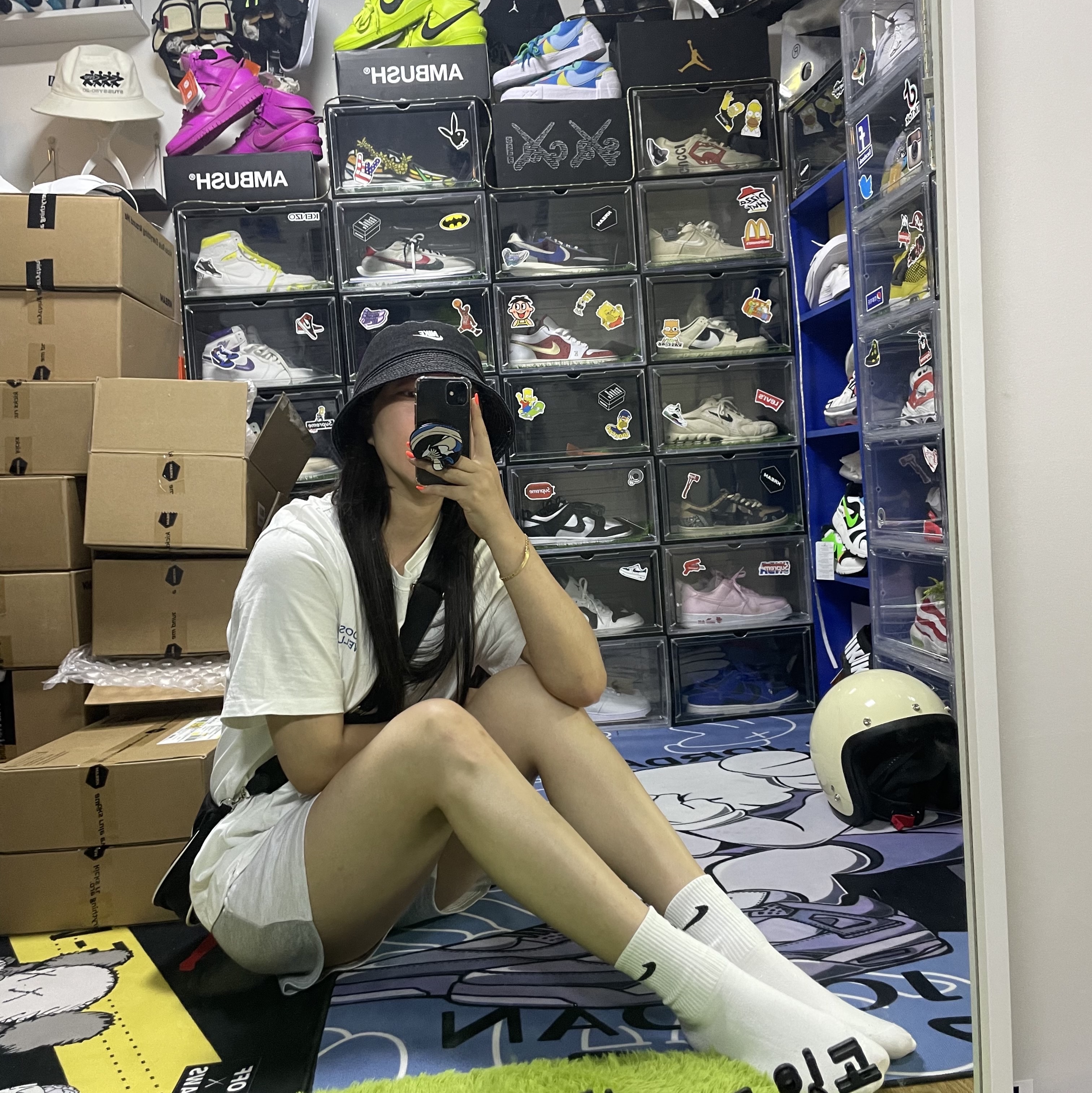 Nike x Ambush Dunk High Flash Lime, Nike x Ambush Dunk High Cosmic Fuchsia 착용 스타일