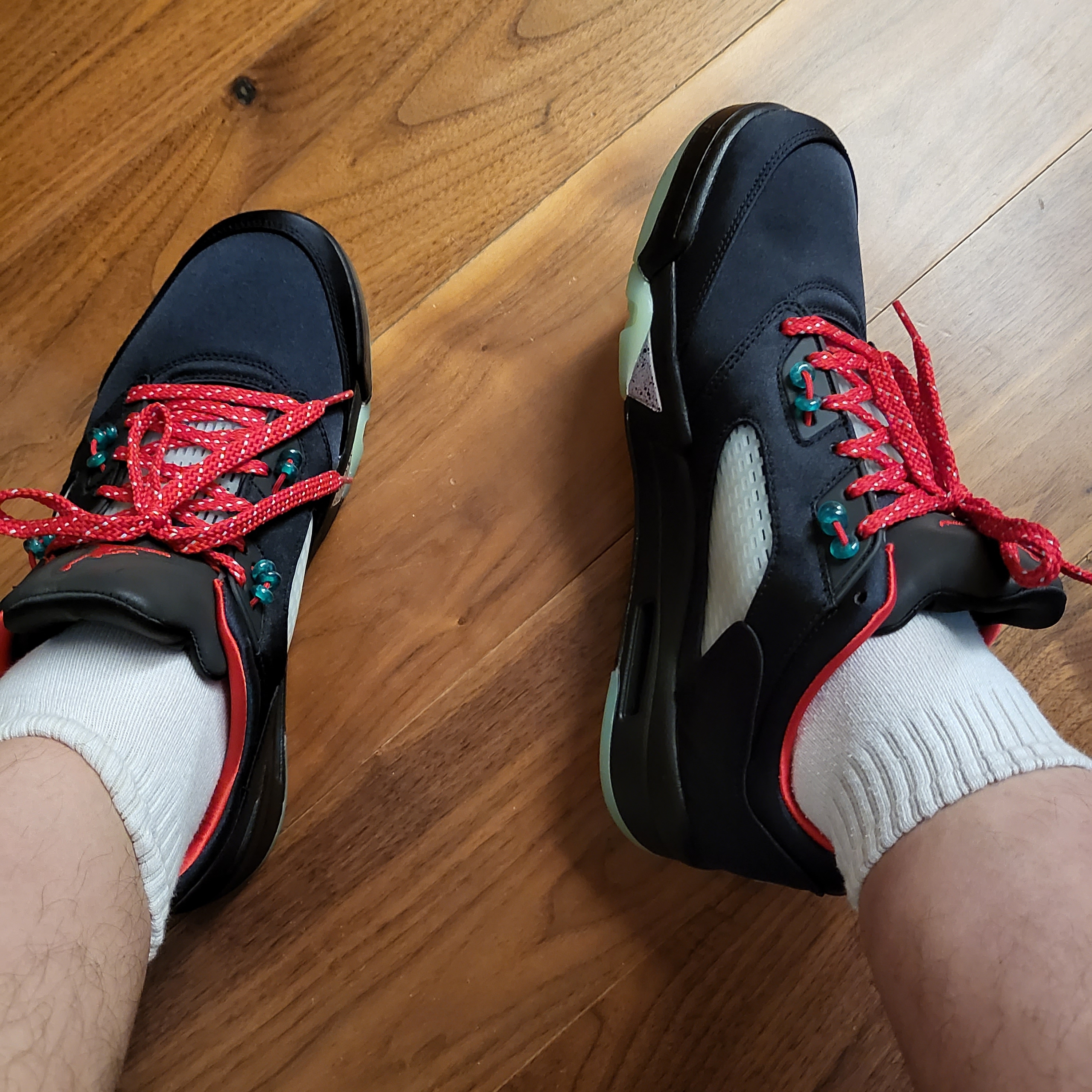 Jordan 5 x Clot Retro Low SP Anthracite 착용 스타일