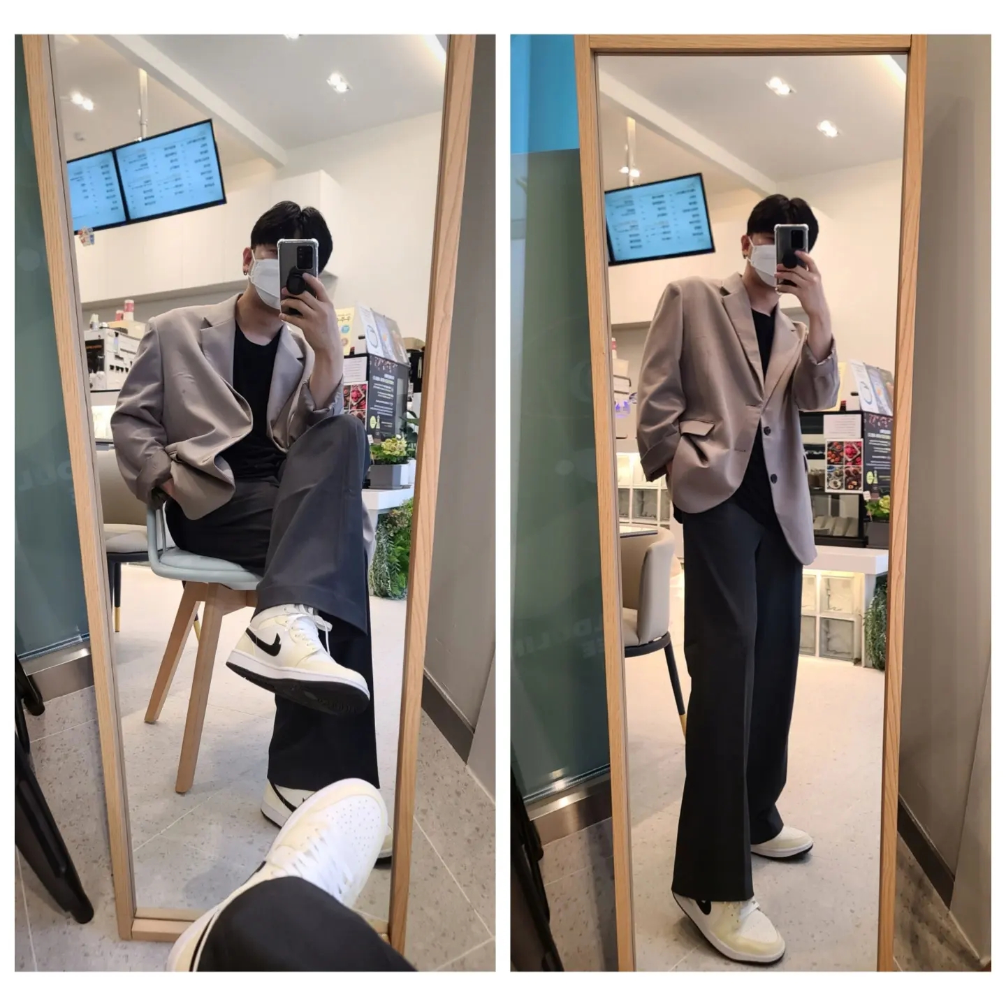 (W) Jordan 1 Mid Coconut Milk 착용 스타일
