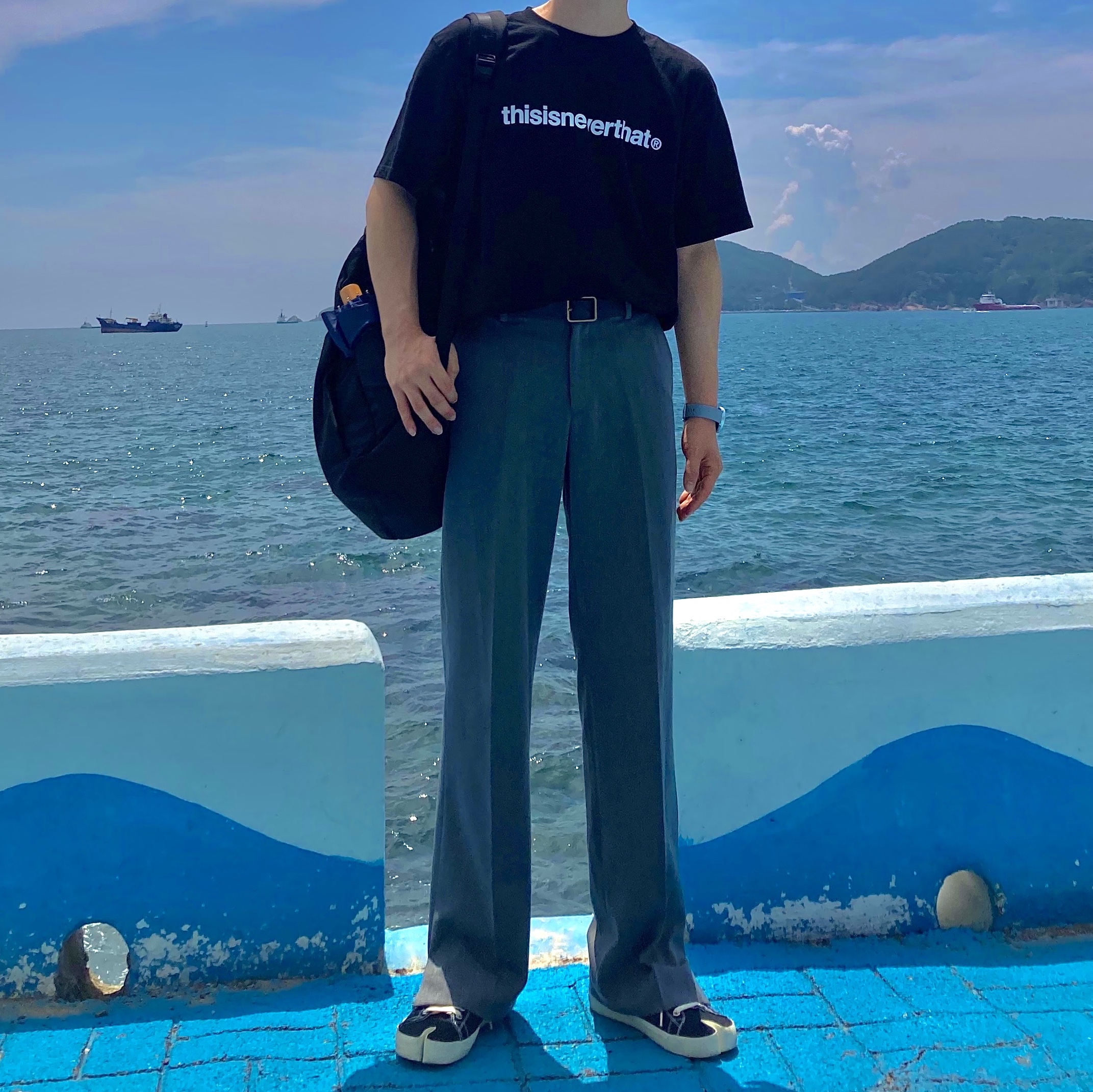 Maison Margiela Tabi Low Black 착용 스타일