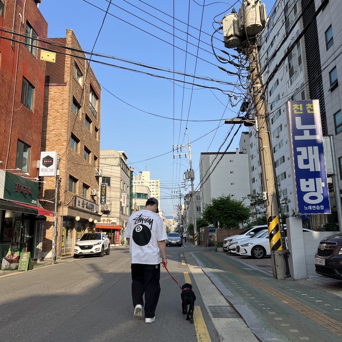 Nike Air Force 1 '07 Low White, Stussy 8 Ball T-Shirt White - 22SS 착용 스타일