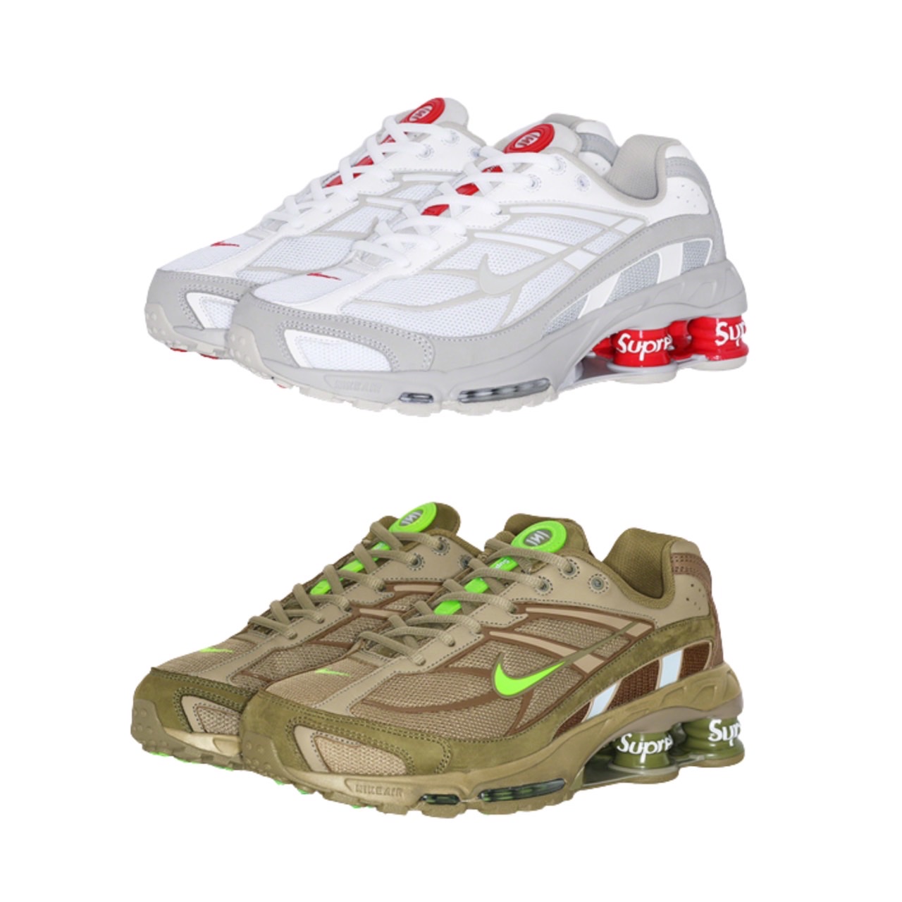 Nike x Supreme Shox Ride 2 SP White, Nike x Supreme Shox Ride 2 SP Black 착용 스타일 - 2