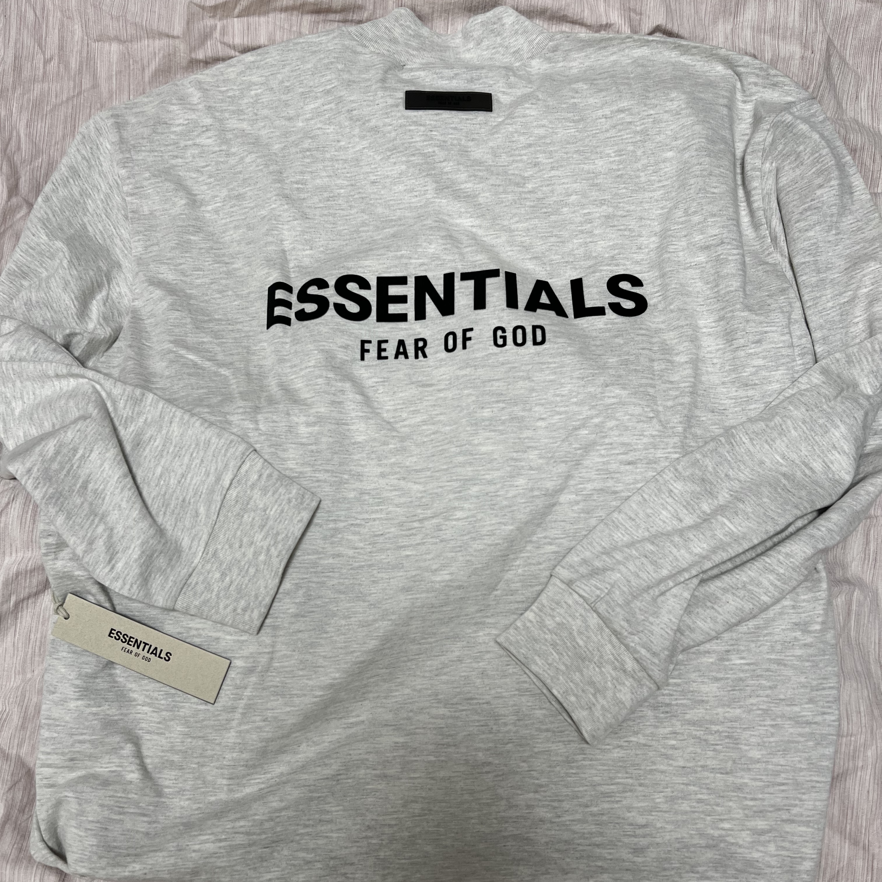 Essentials The Core Collection Long Sleeve T-Shirt Light Oatmeal, Essentials Long Sleeve T-Shirt Oatmeal - 21SS 착용 스타일 - 2