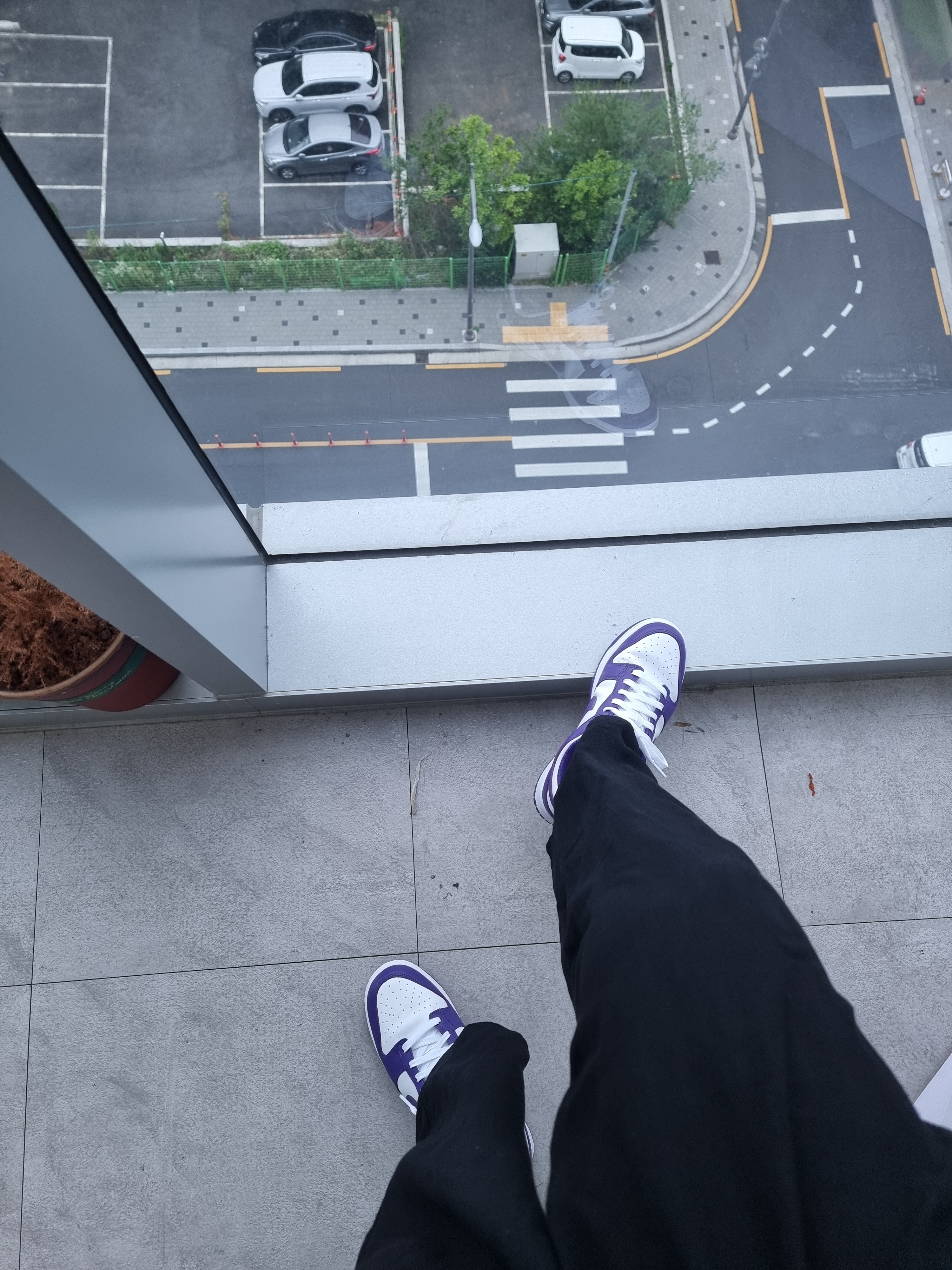 Nike Dunk Low Retro Championship Court Purple 착용 스타일