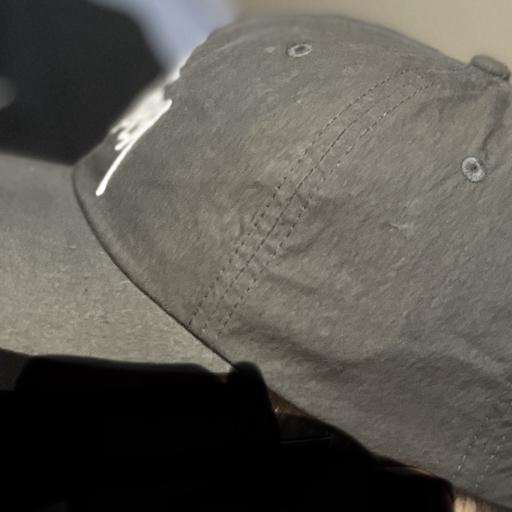 Stussy Bio Washed Big Logo Low Pro Cap Charcoal 착용 스타일 - 2