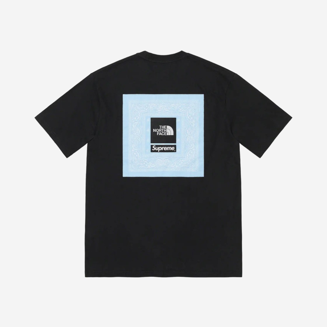 Supreme x The North Face Bandana T-Shirt Black - 22SS 상세 이미지 1