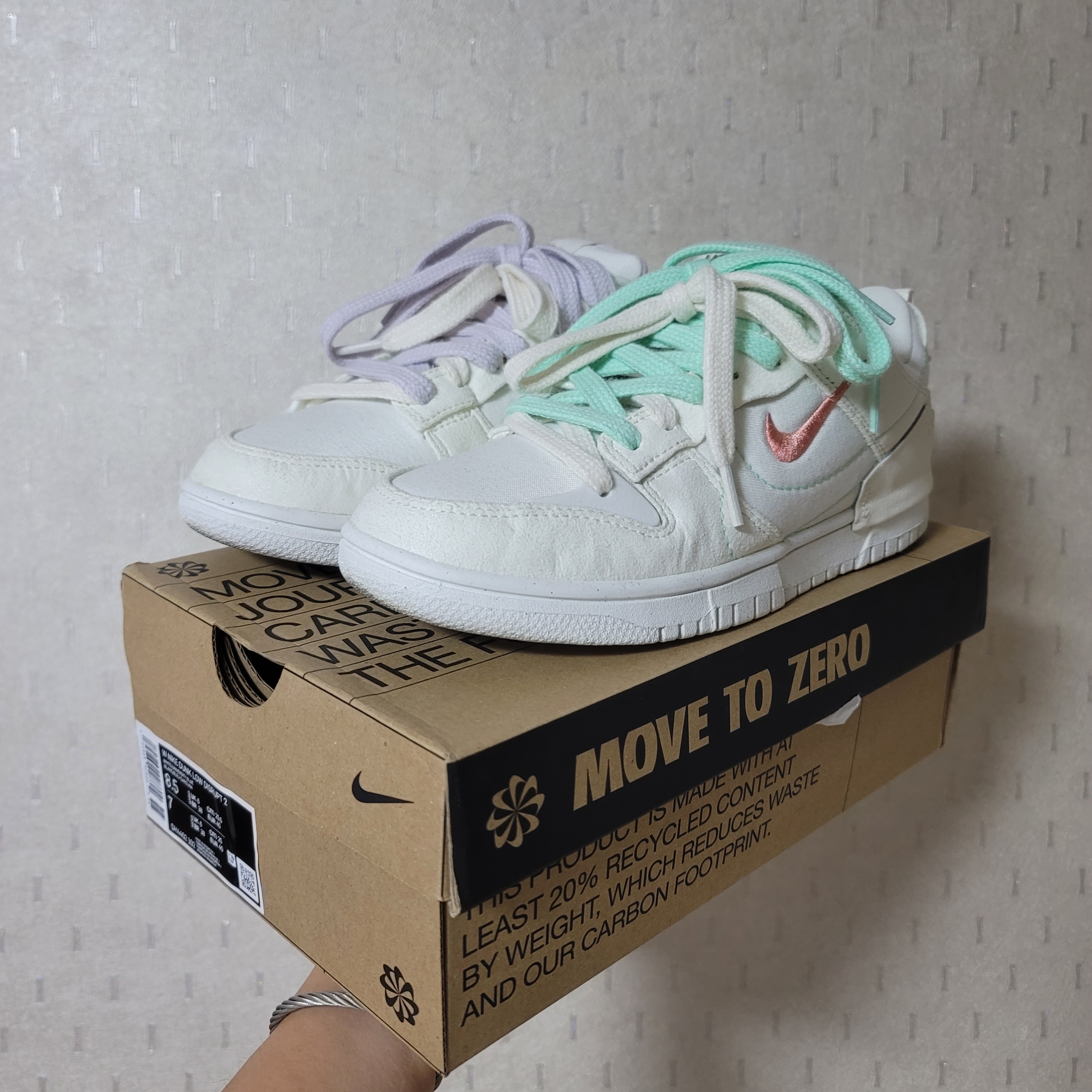 (W) Nike Dunk Low Disrupt 2 Pale Ivory Sail 착용 스타일