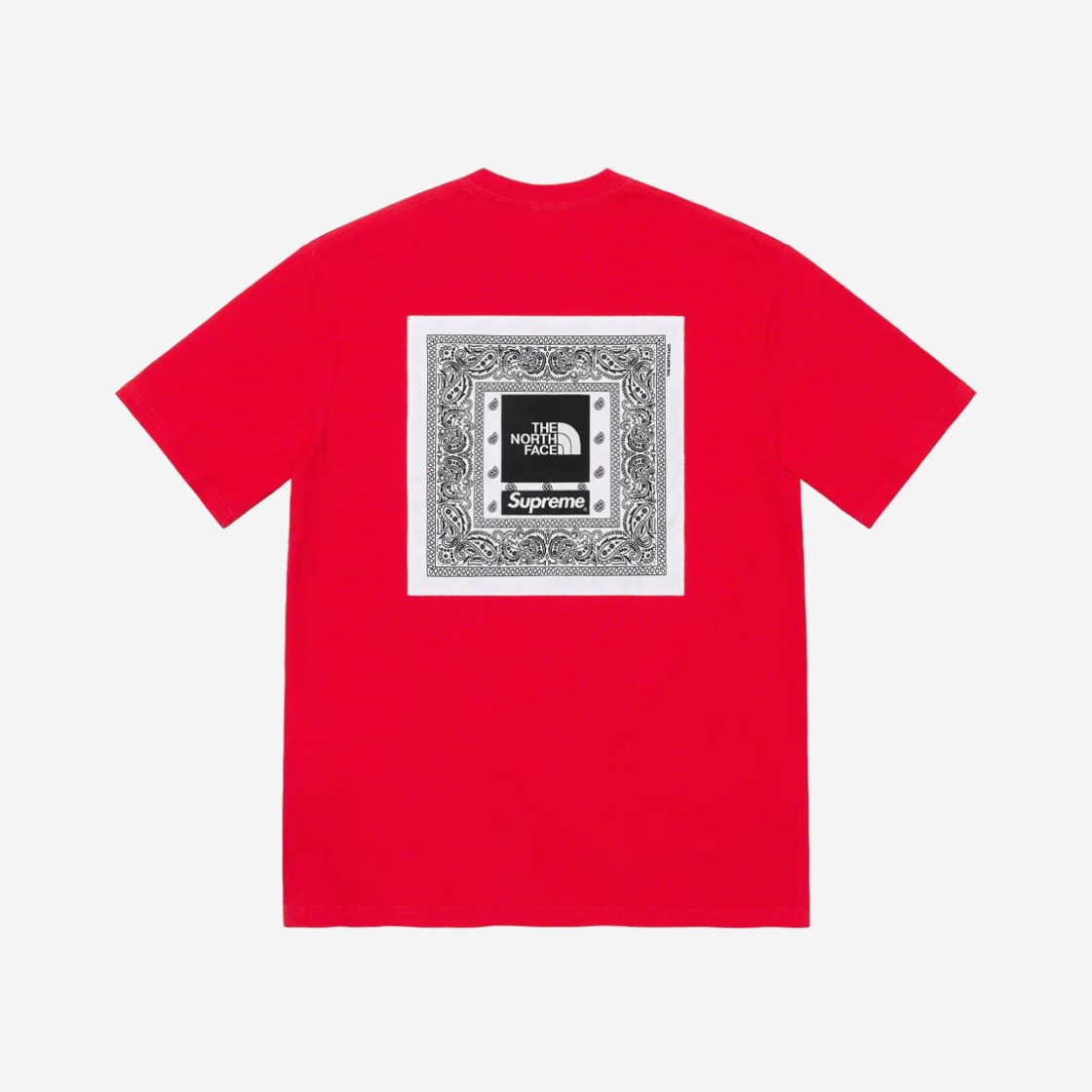 Supreme x The North Face Bandana T-Shirt Red - 22SS 상세 이미지 1