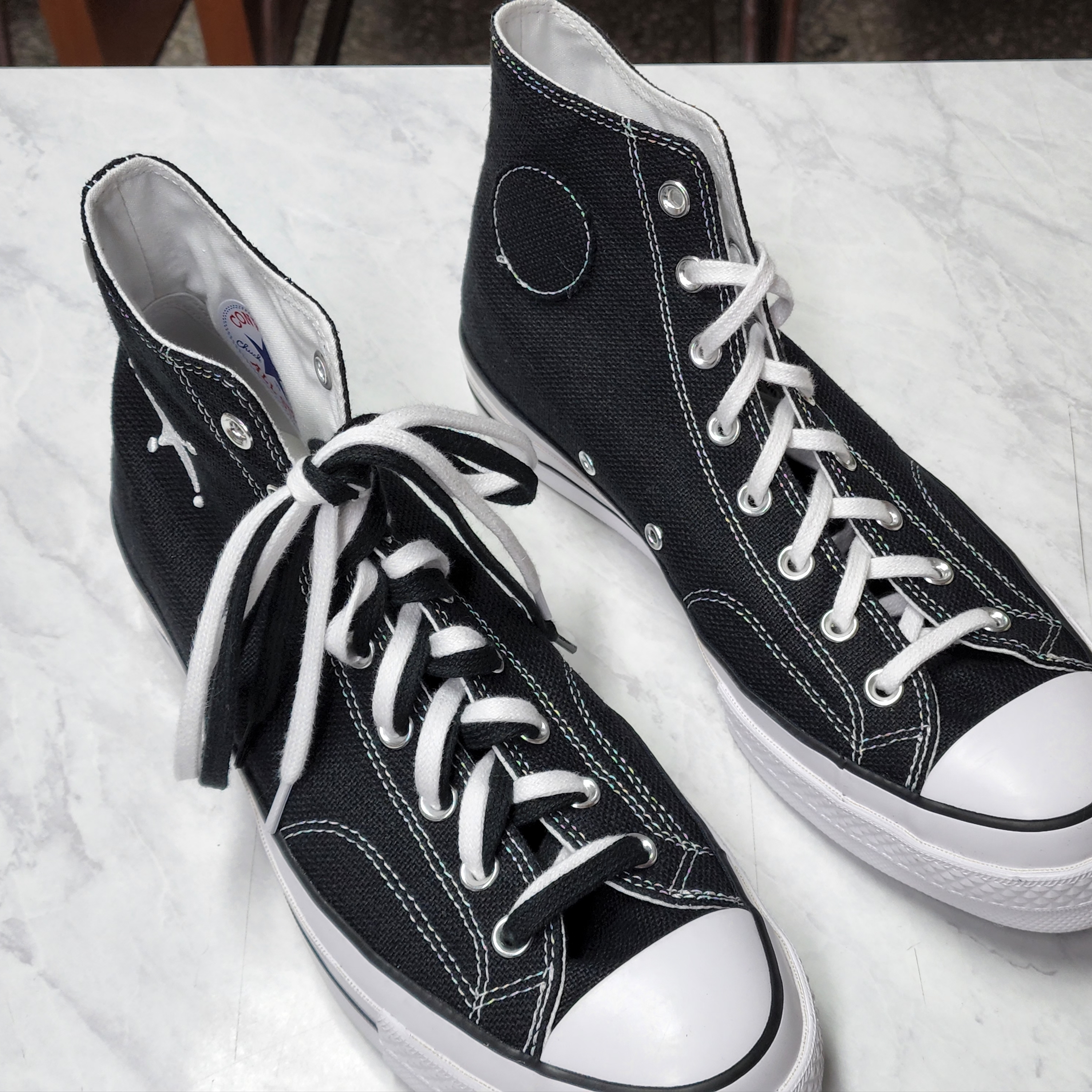 Converse x Stussy Chuck 70 High Black 착용 스타일