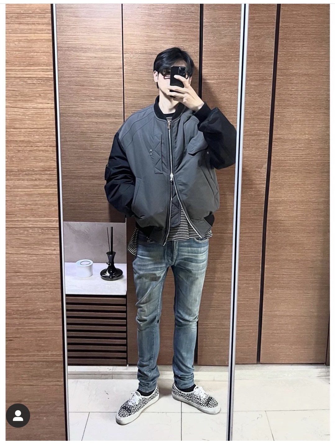 Undermycar Ababell Multi Flap Oversized Bomber Balsam Green - 22SS, Vans Vault x CDG OG Authentic LX White Black 착용 스타일