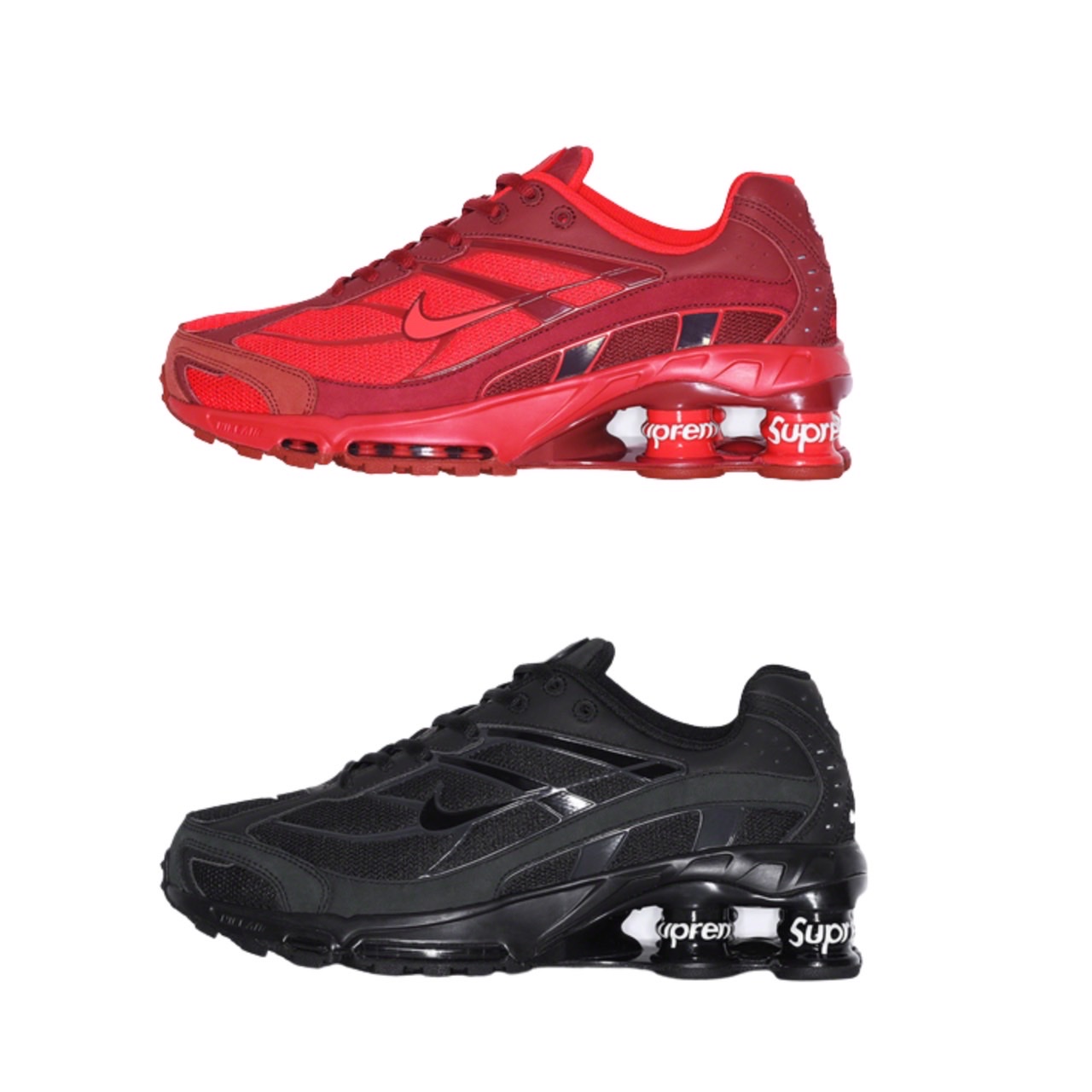 Nike x Supreme Shox Ride 2 SP White, Nike x Supreme Shox Ride 2 SP Black 착용 스타일 - 3