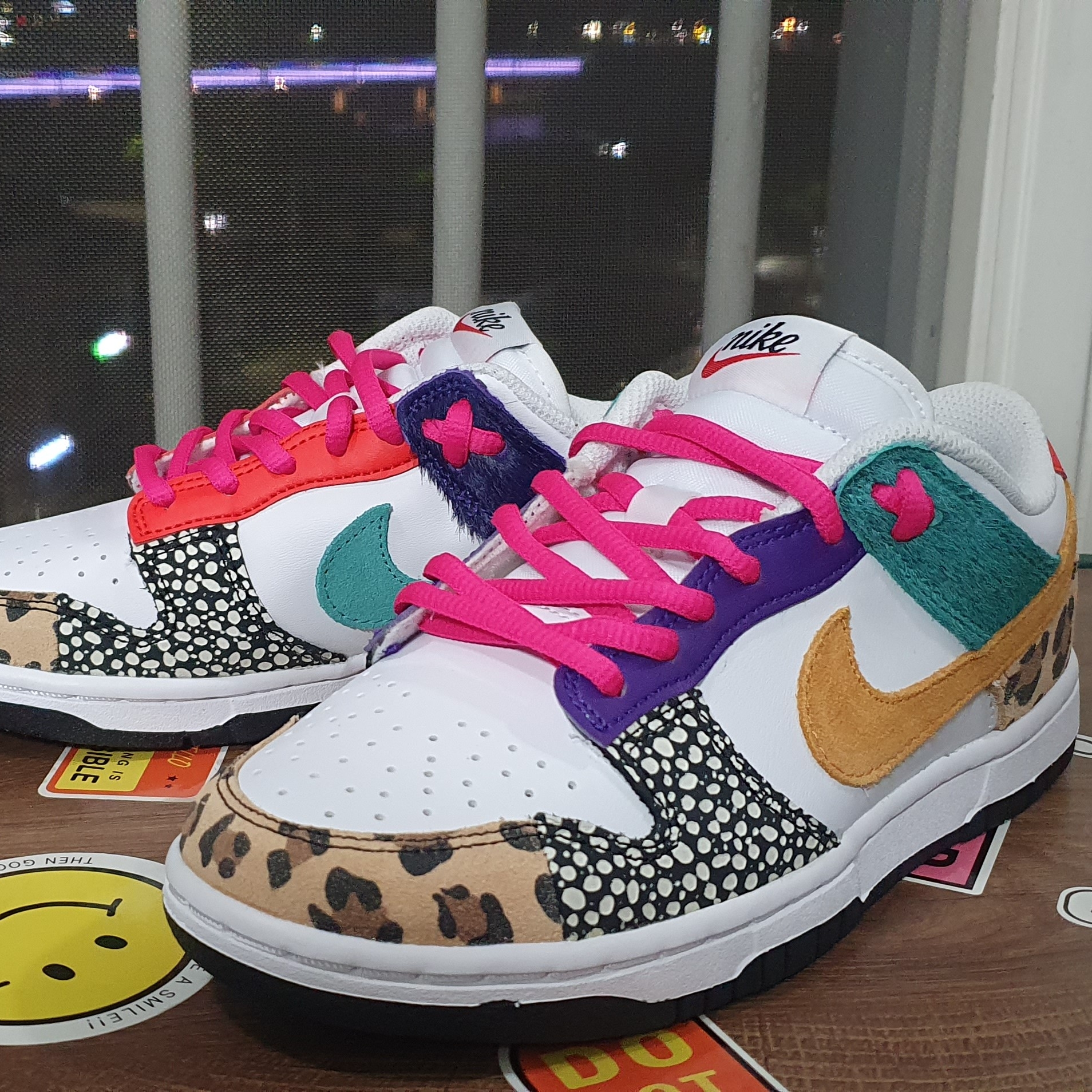 (W) Nike Dunk Low SE Patchwork 착용 스타일 - 2