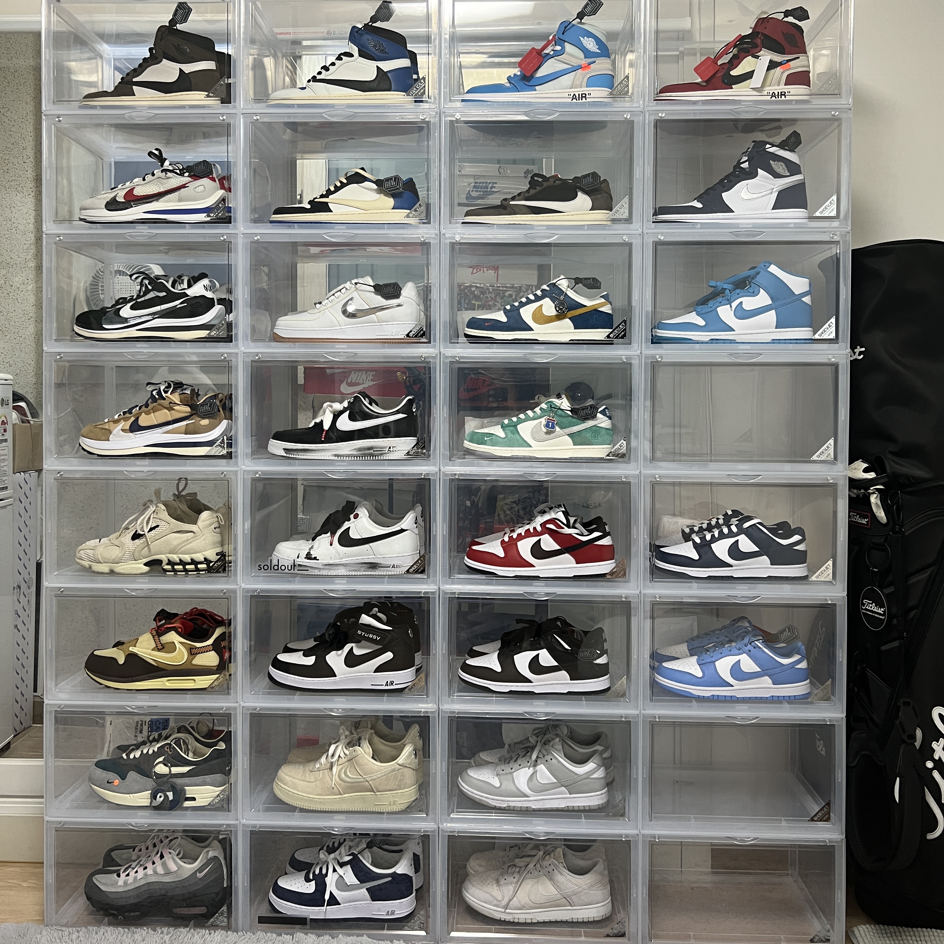 Jordan 1 x Off-White Retro High University Blue, Jordan 1 x Off-White Retro High Chicago The Ten 착용 스타일