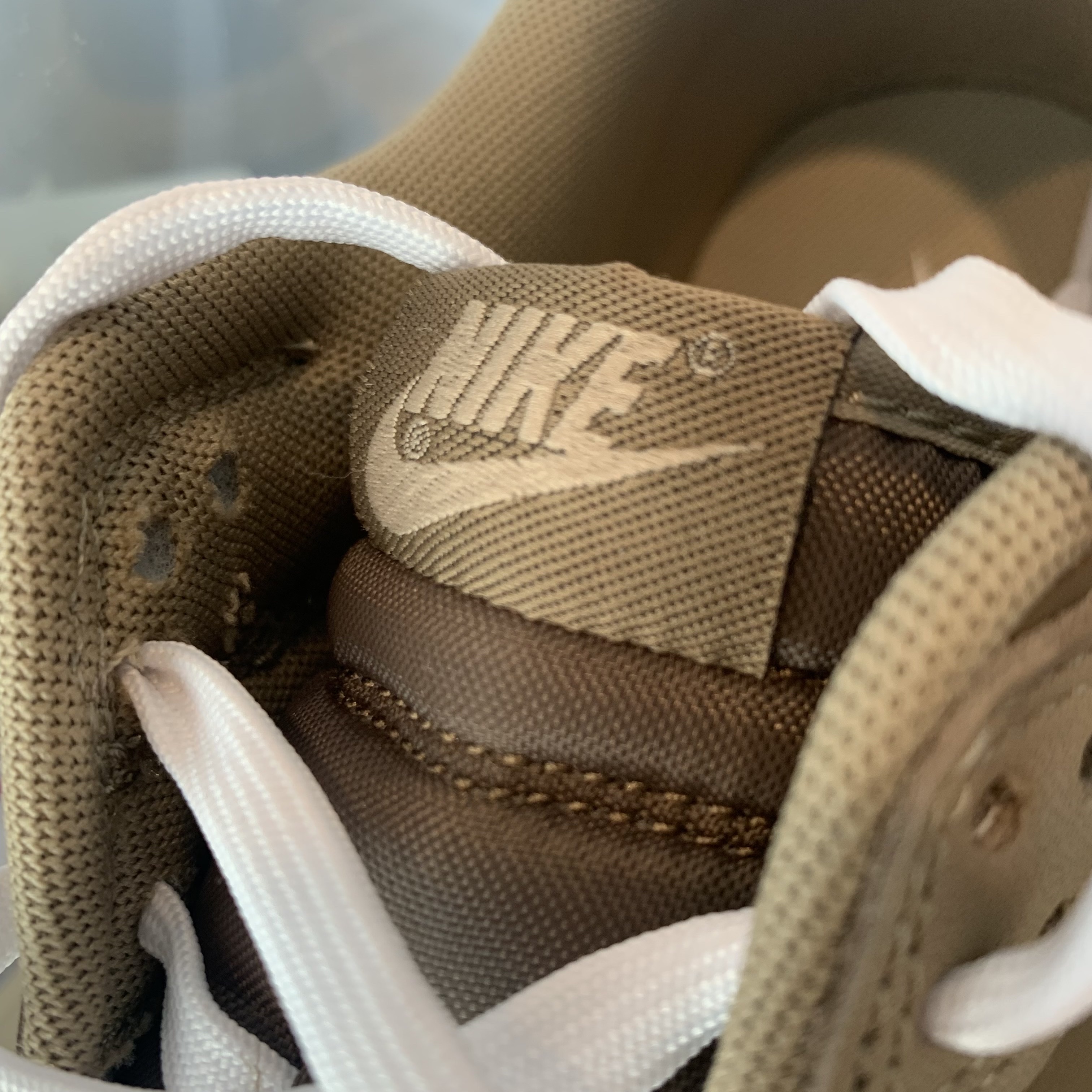 Nike Dunk Low Retro Khaki Hazel Rush 착용 스타일 - 1