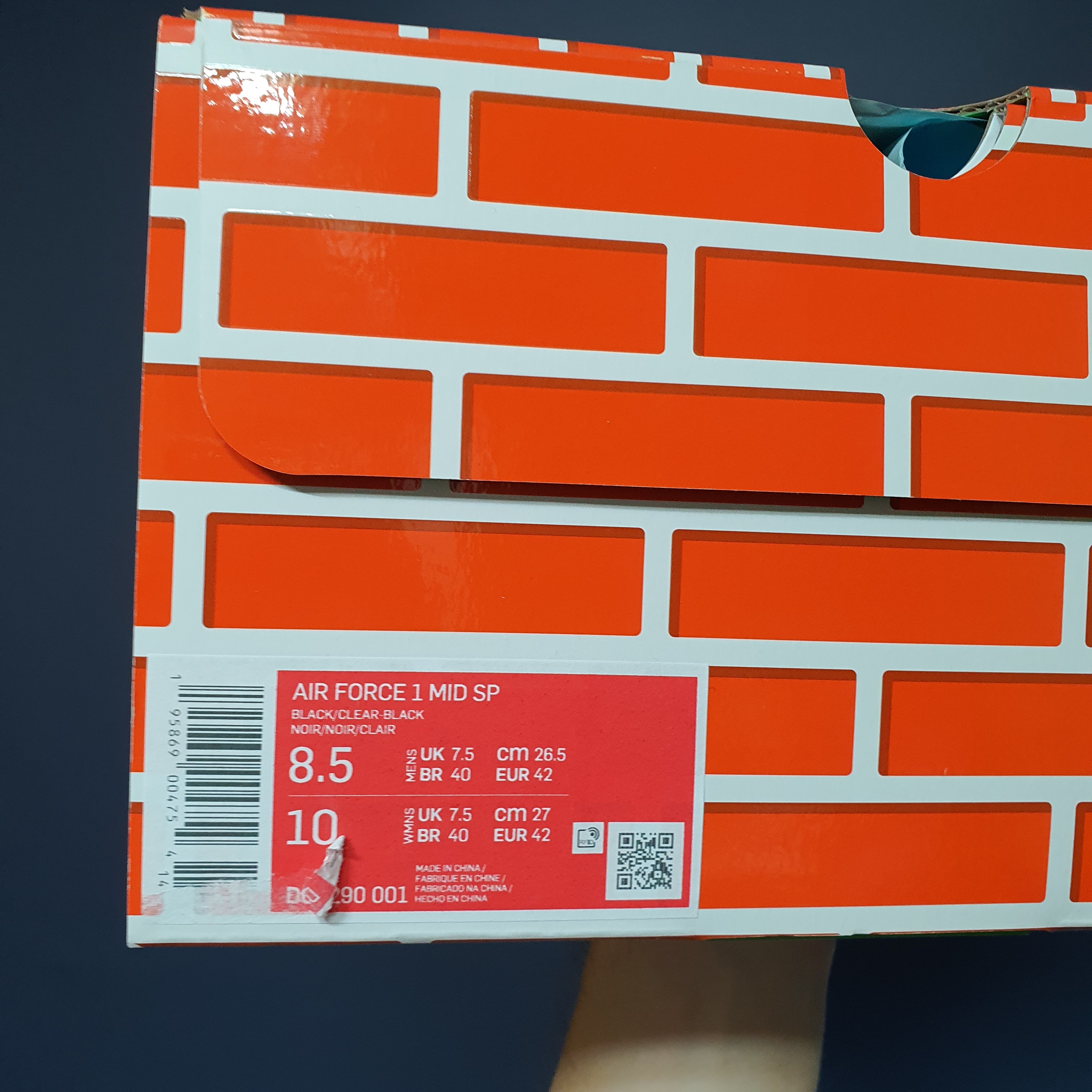 Nike x Off-White Air Force 1 Mid SP Black 착용 스타일 - 2