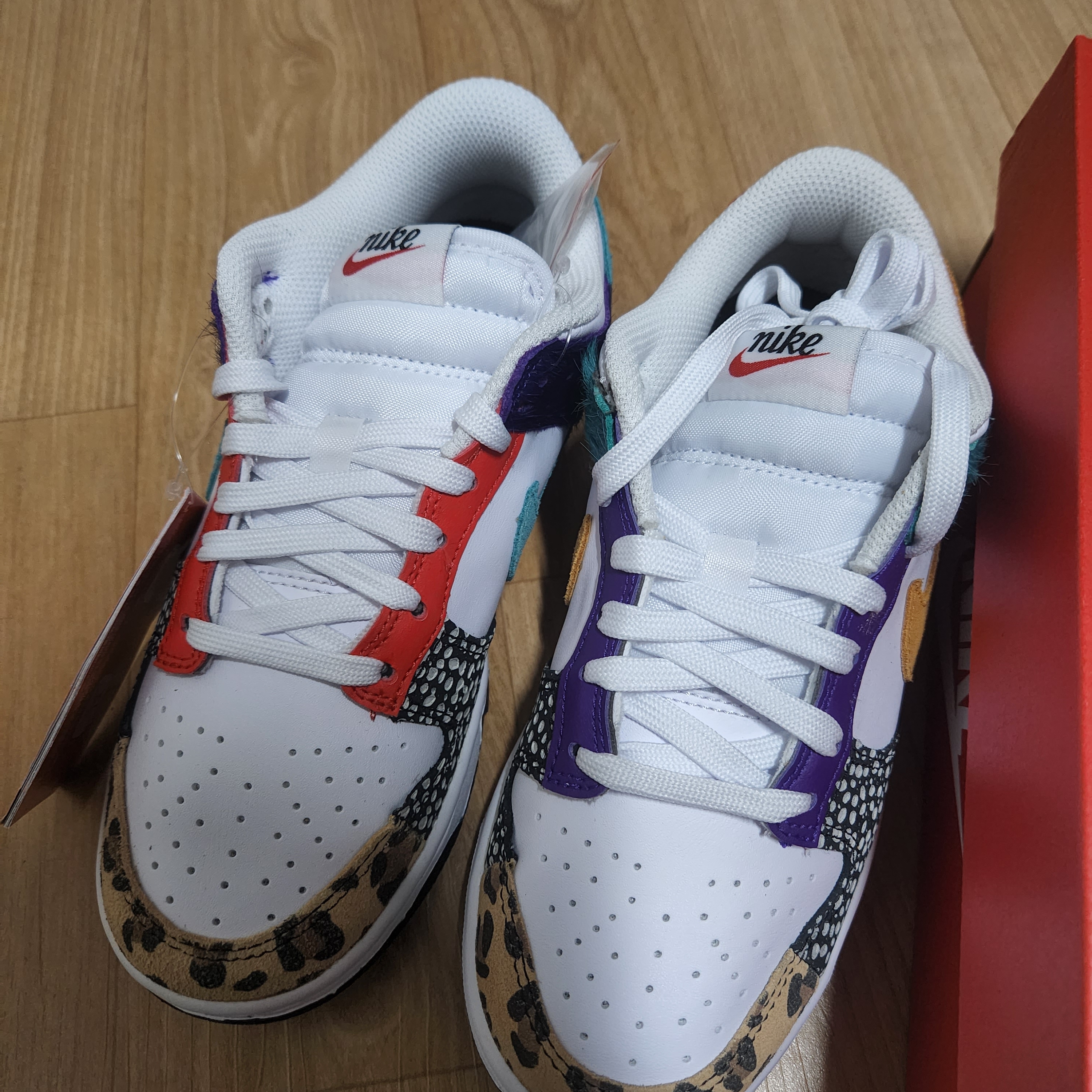(W) Nike Dunk Low SE Patchwork 착용 스타일 - 4