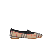 (Kids) Burberry Logo Detail Vintage Check Cotton Ballerina Archive Beige