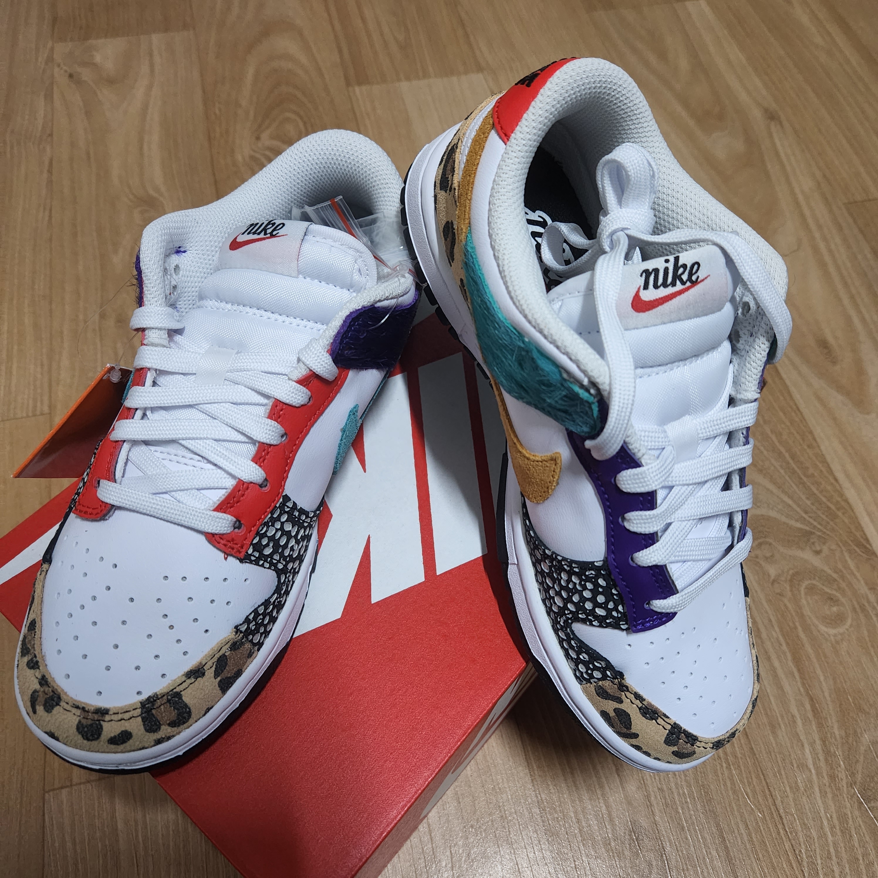 (W) Nike Dunk Low SE Patchwork 착용 스타일 - 1