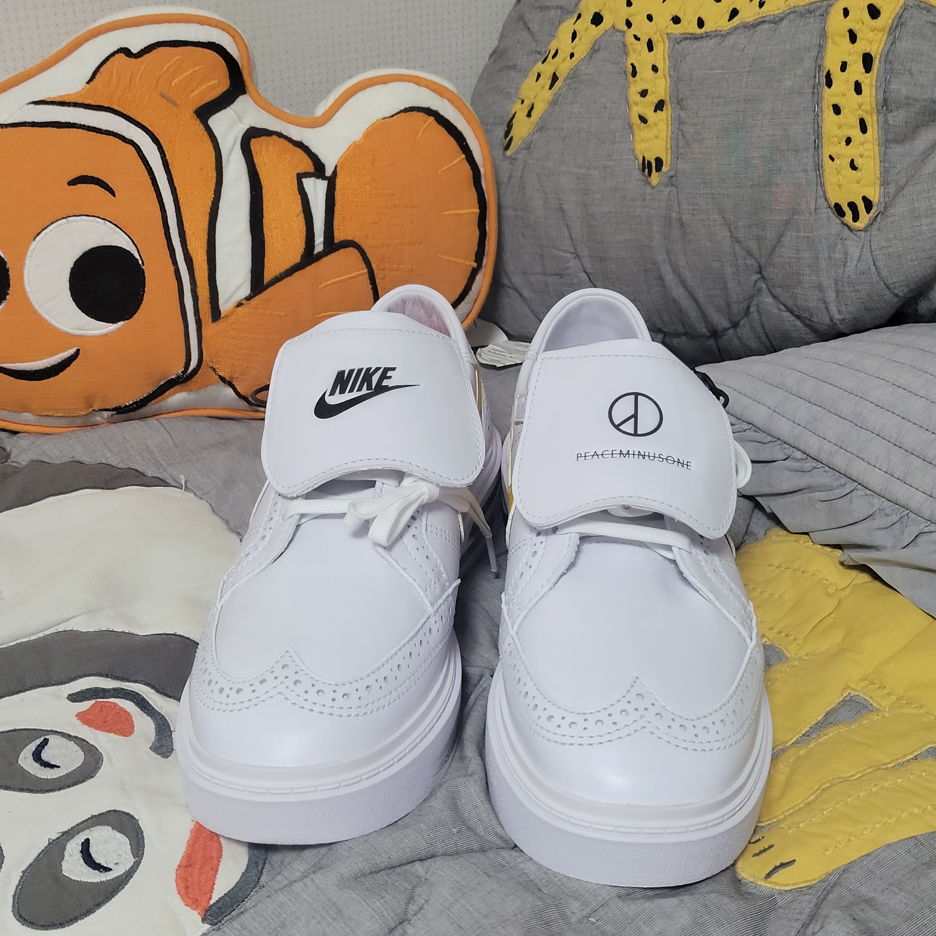 Nike x Peaceminusone Kwondo1 White 착용 스타일 - 3