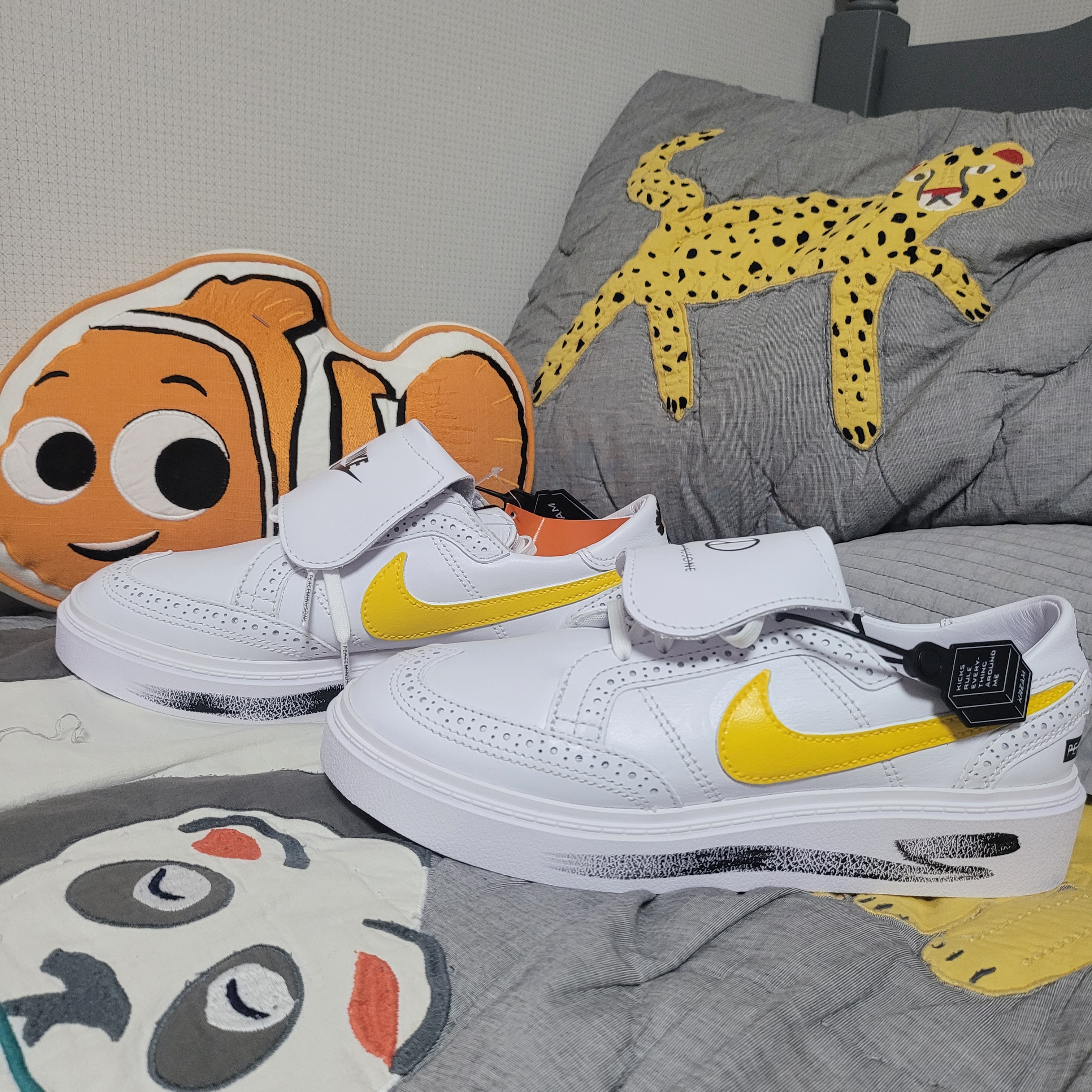 Nike x Peaceminusone Kwondo1 White 착용 스타일 - 1