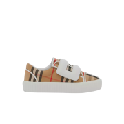 (Kids) Burberry Vintage Check Cotton Sneakers Archive Beige