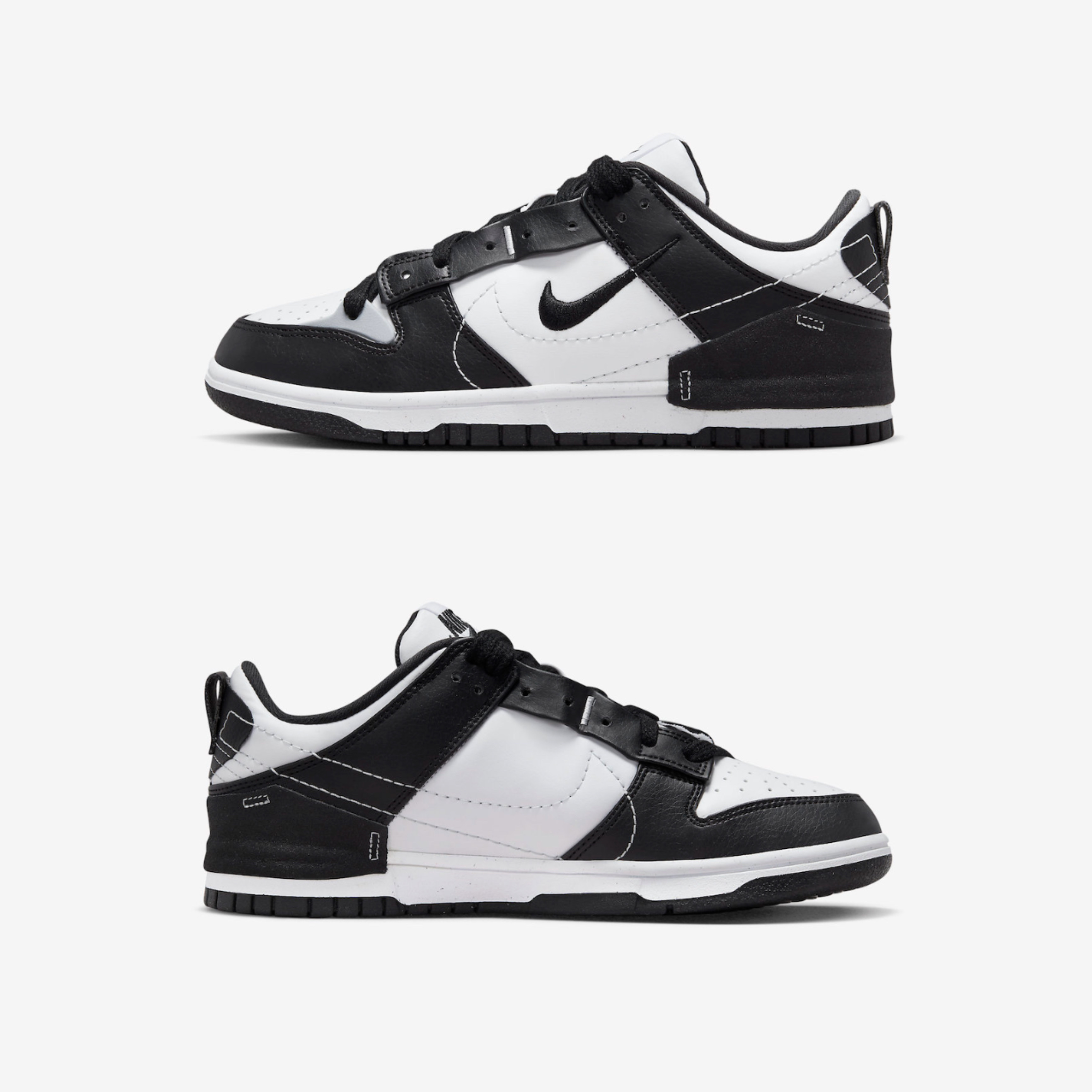 (W) Nike Dunk Low Disrupt 2 Black White 착용 스타일 - 3