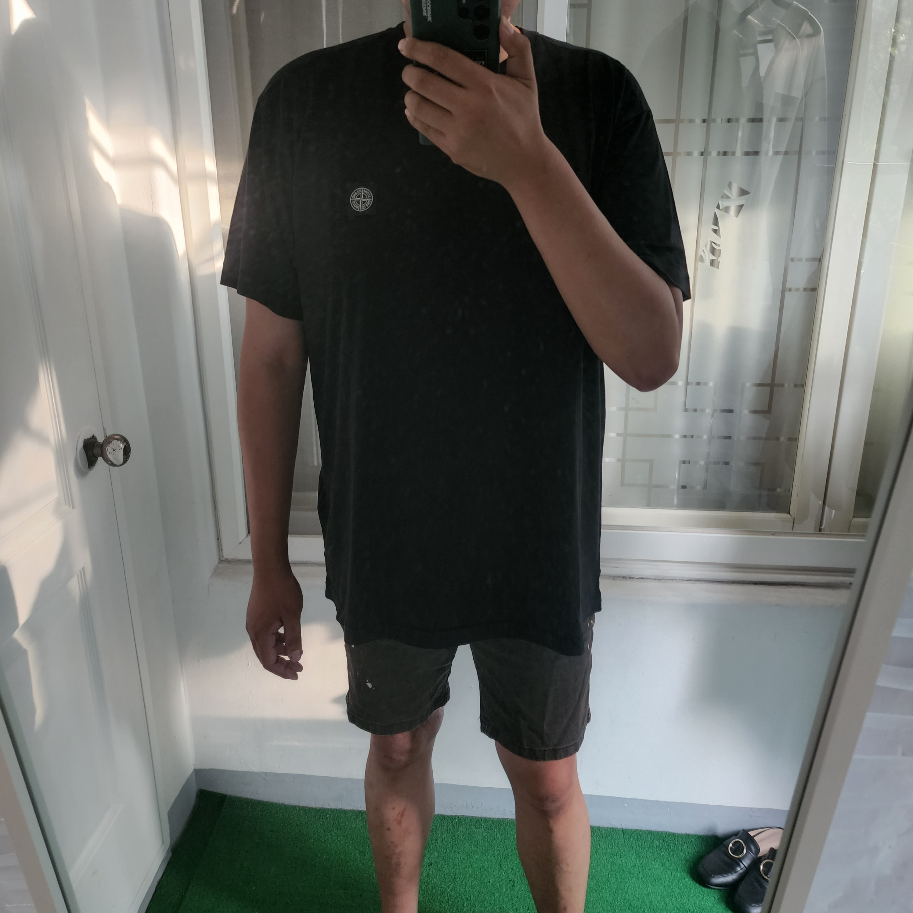 Stone Island 24113 T-Shirt Black - 22SS 착용 스타일