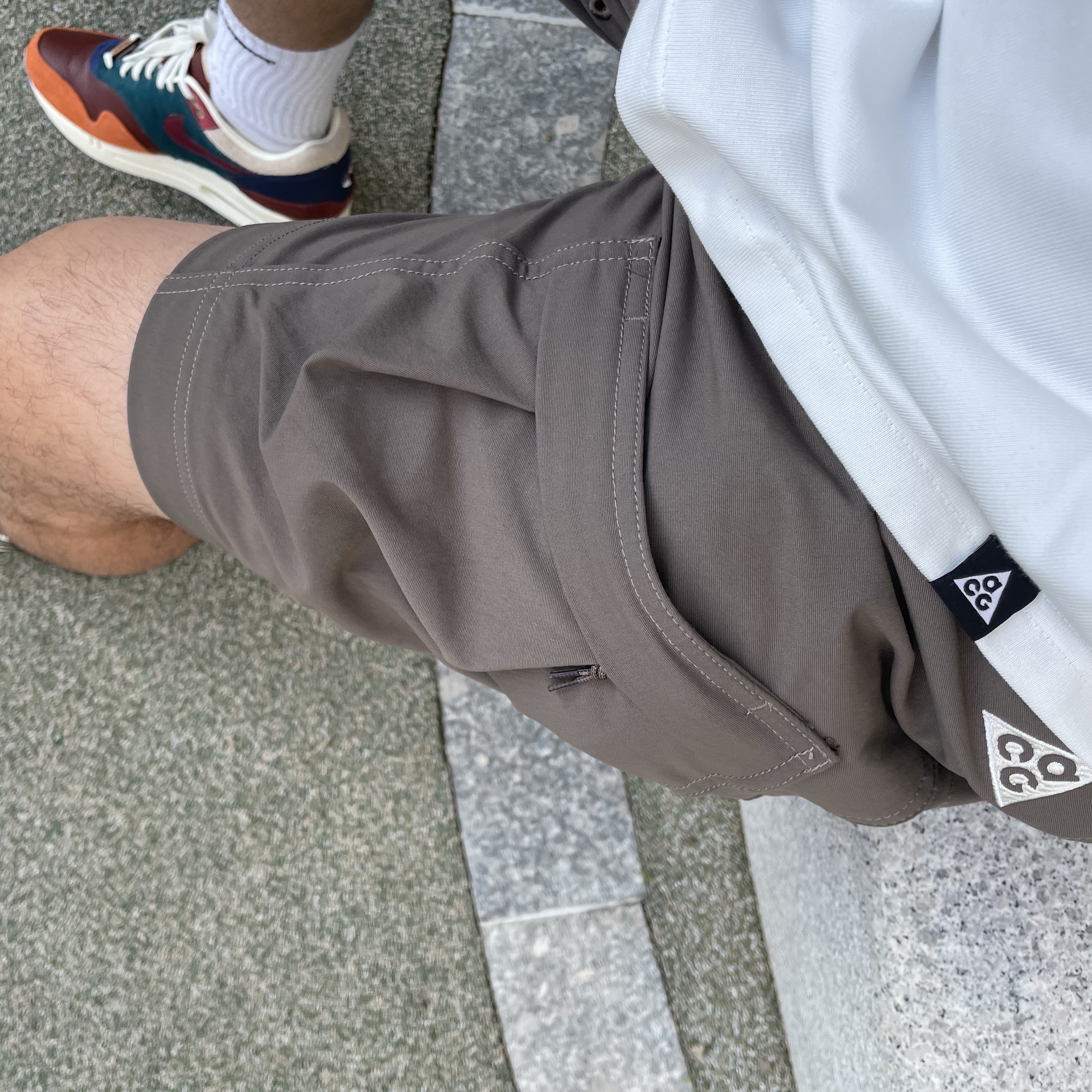 Nike x Kasina Air Max 1 SP Won-Ang Orange, Nike NRG Heart ACG T-Shirt White - Asia 착용 스타일