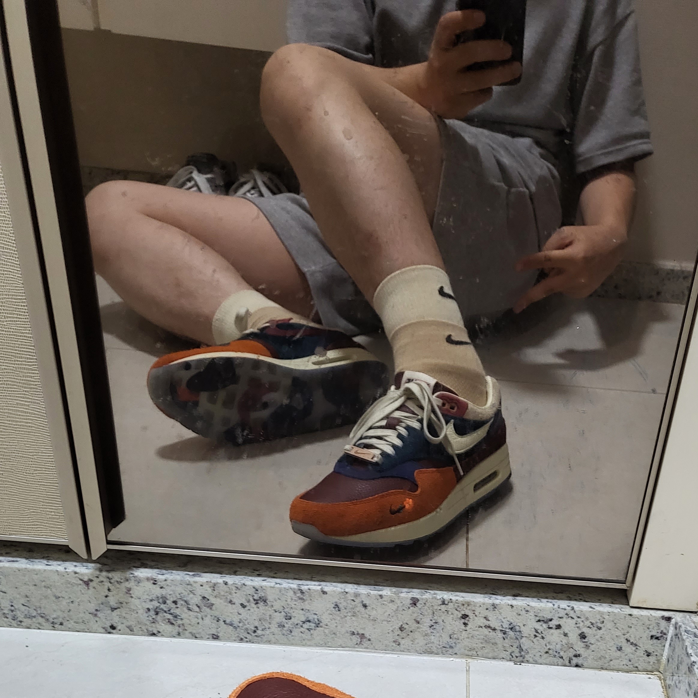 Nike x Kasina Air Max 1 SP Won-Ang Orange 착용 스타일