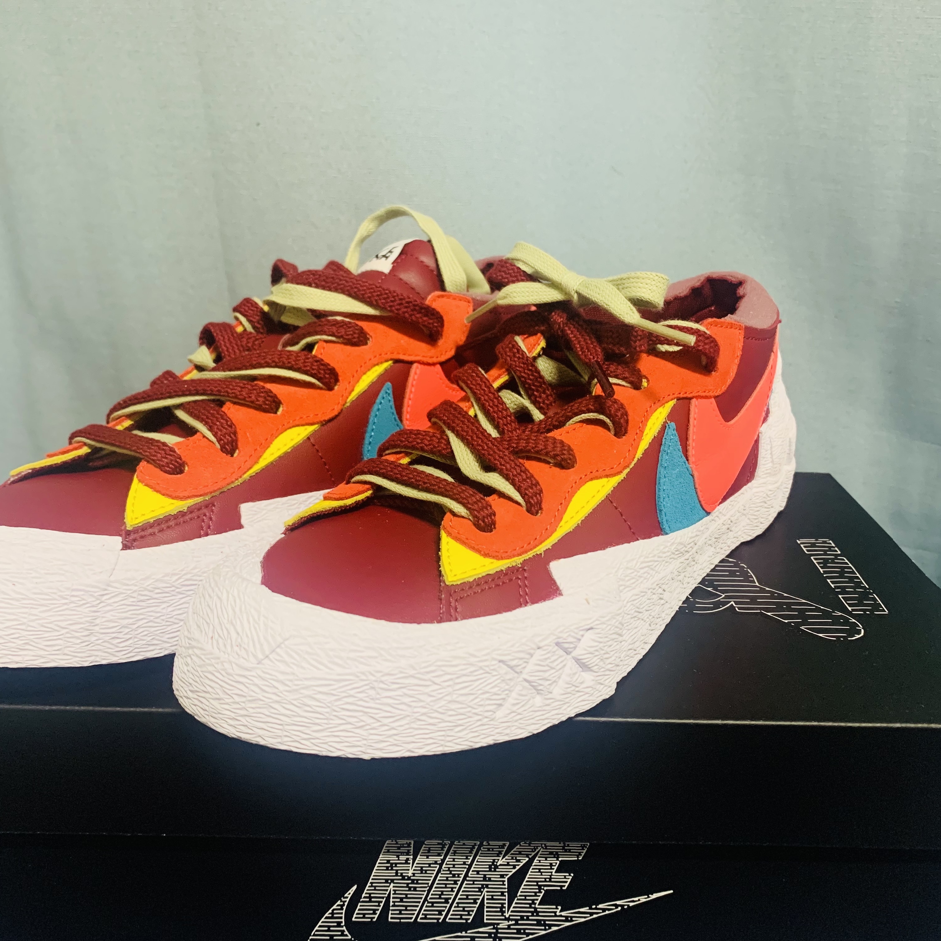 Nike x Sacai Blazer Low British Tan 착용 스타일 - 2