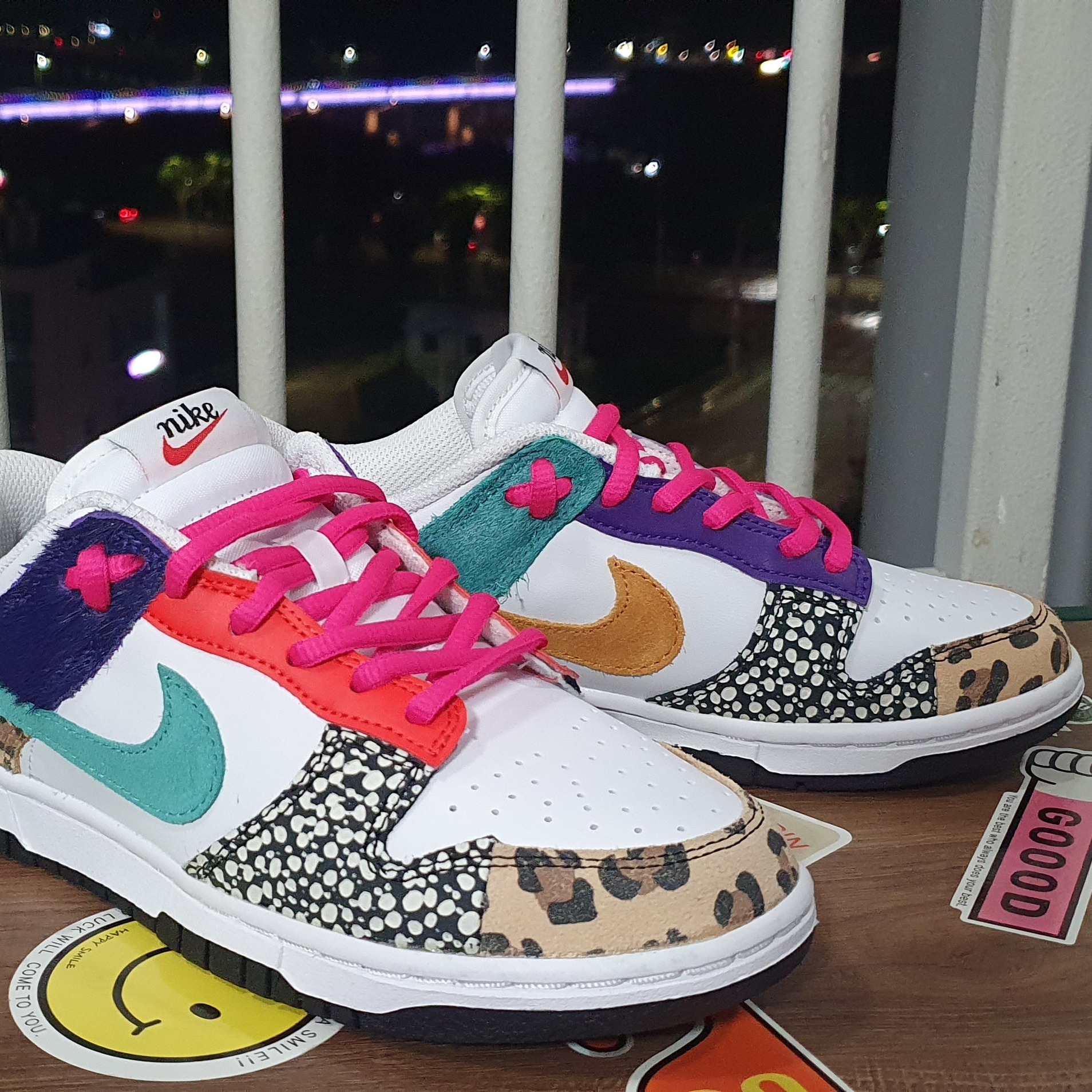 (W) Nike Dunk Low SE Patchwork 착용 스타일 - 1