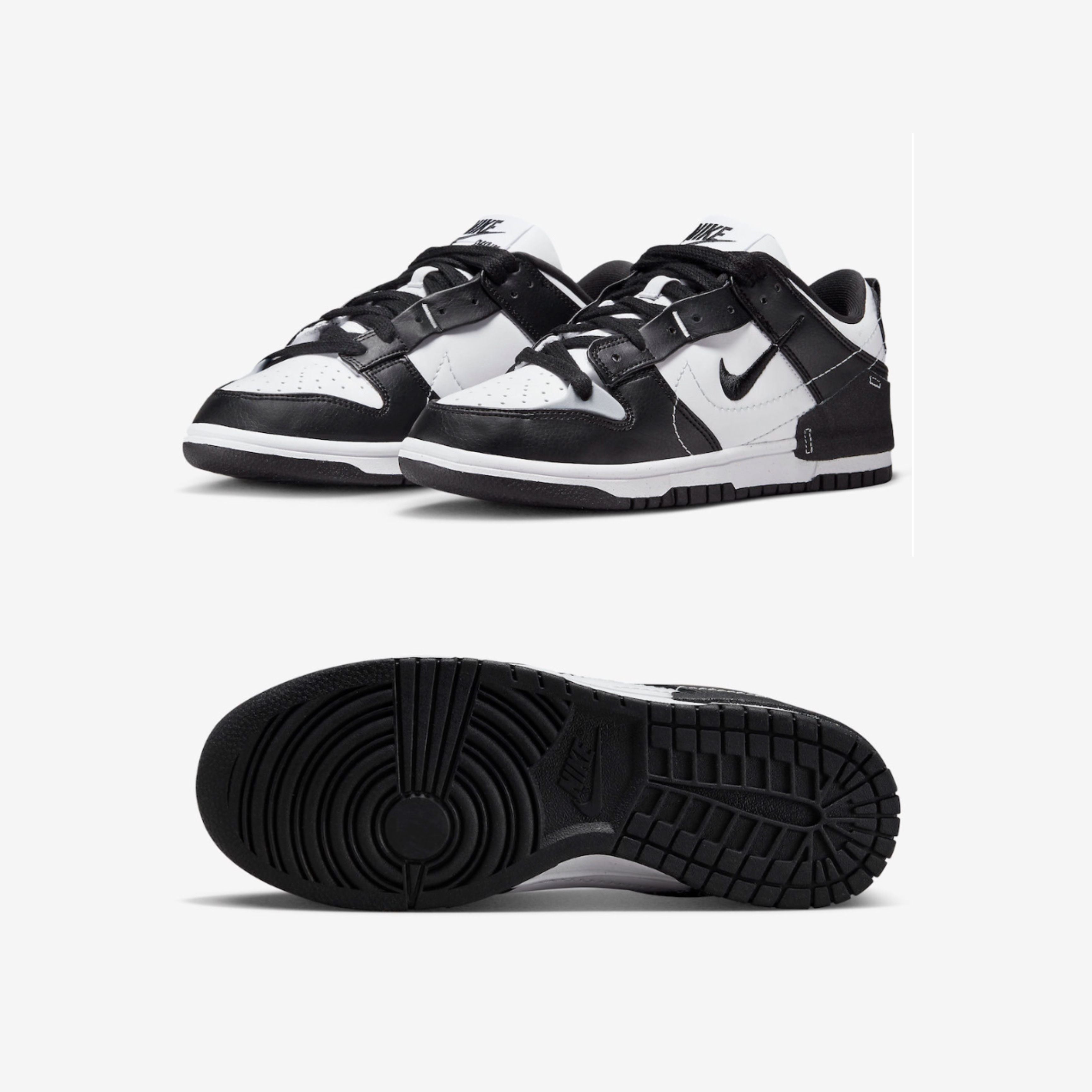 (W) Nike Dunk Low Disrupt 2 Black White 착용 스타일 - 2