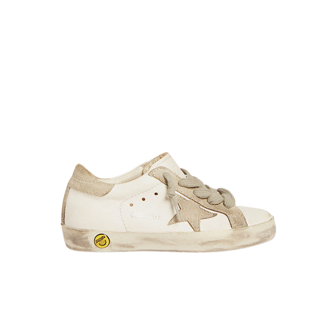 GCOKS301-A1 (Kids) Golden Goose Superstar White Grey Heel Tab Sneakers