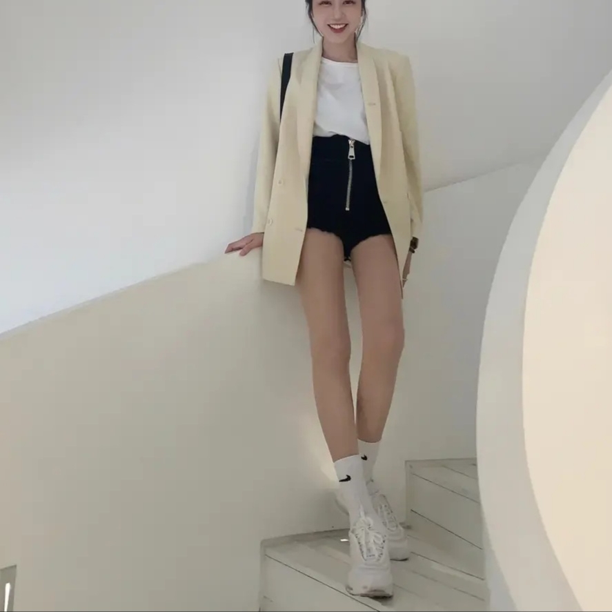 (W) Nike Air Max 97 White Pure Platinum 착용 스타일