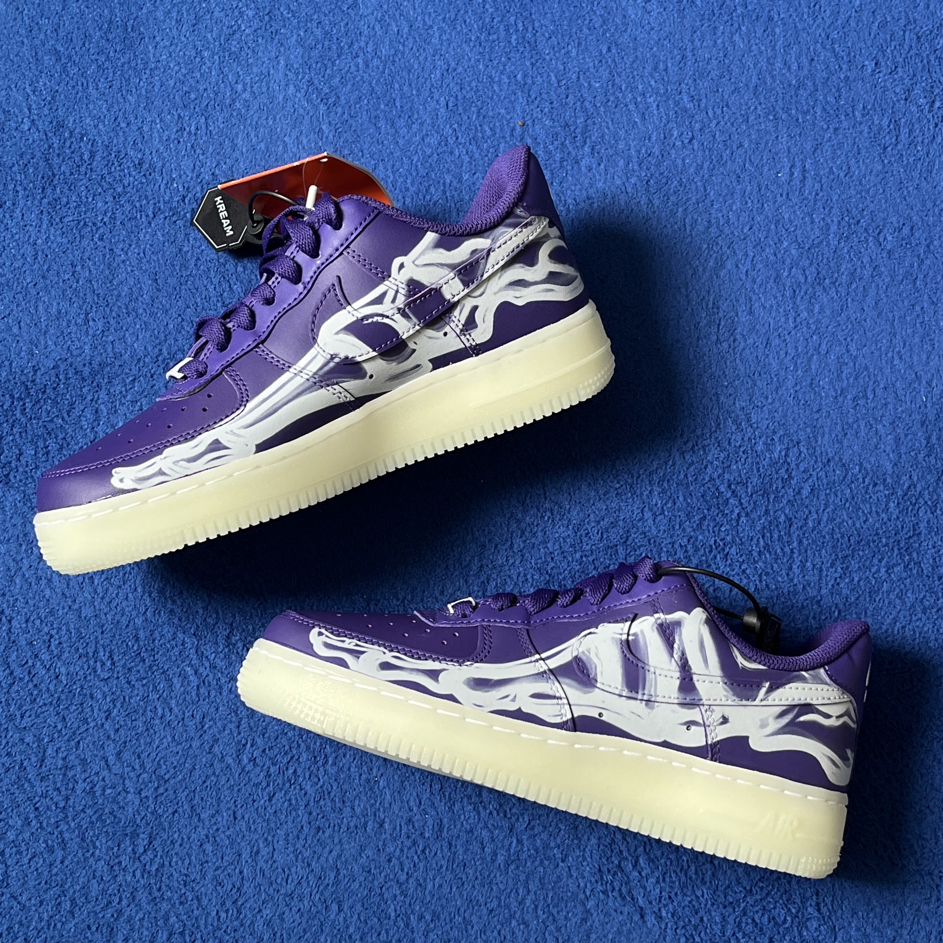 Nike Air Force 1 Low '07 Purple Skeleton 착용 스타일