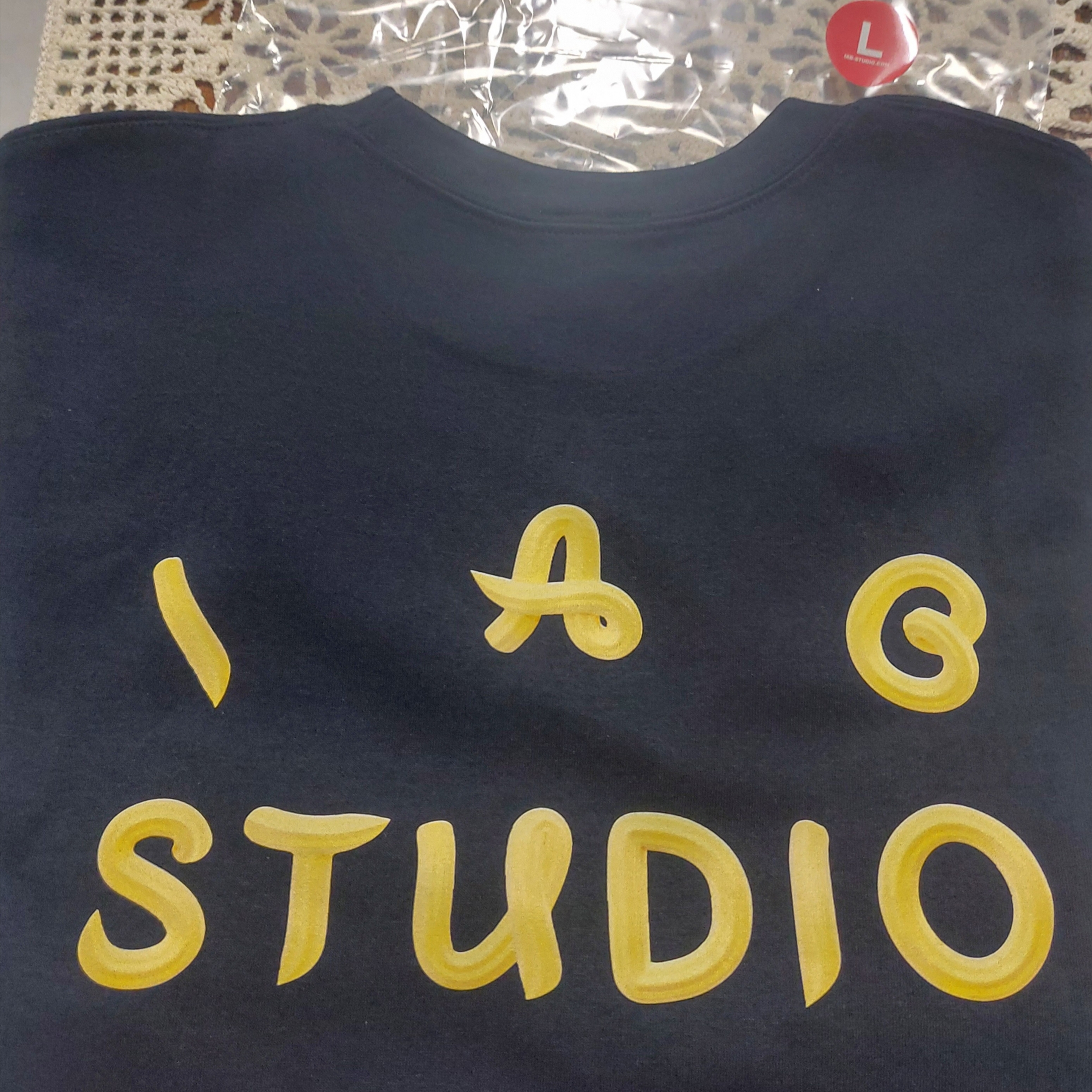 IAB Studio x Ottogi Mayonnaise 50th Anniversary T-Shirt Navy 착용 스타일