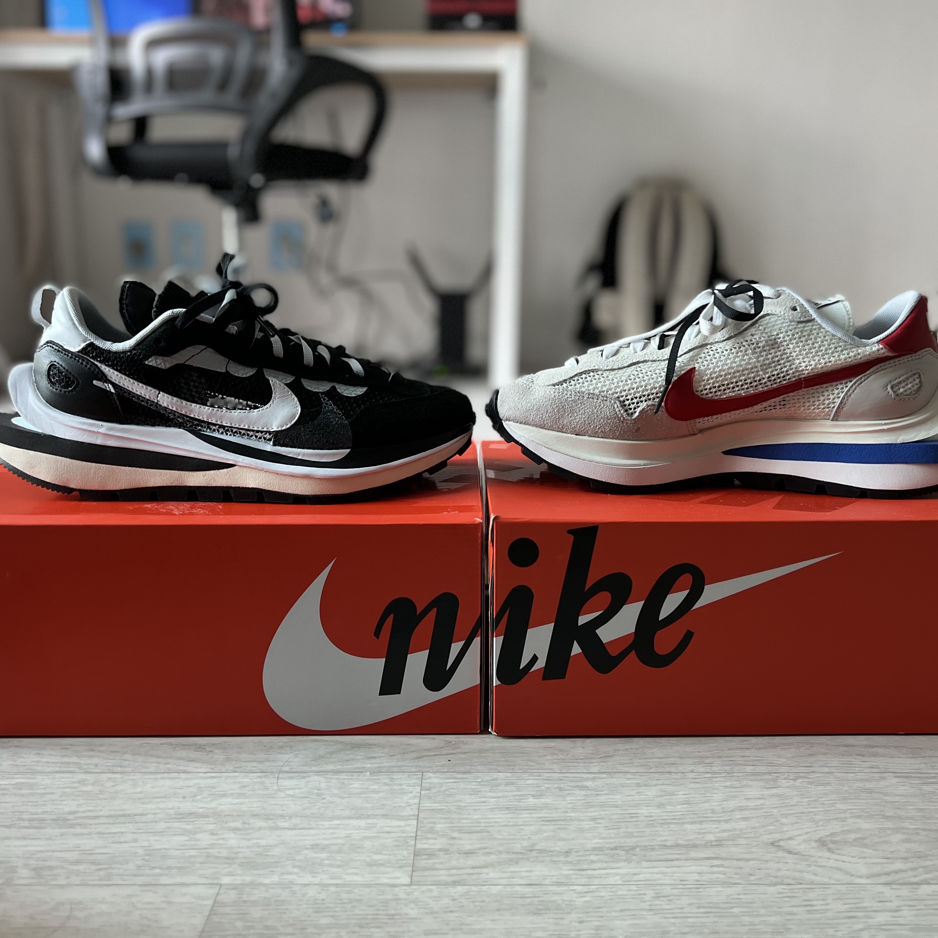 Nike x Sacai VaporWaffle Black White, Nike x Sacai VaporWaffle Royal Fuchsia 착용 스타일 - 3