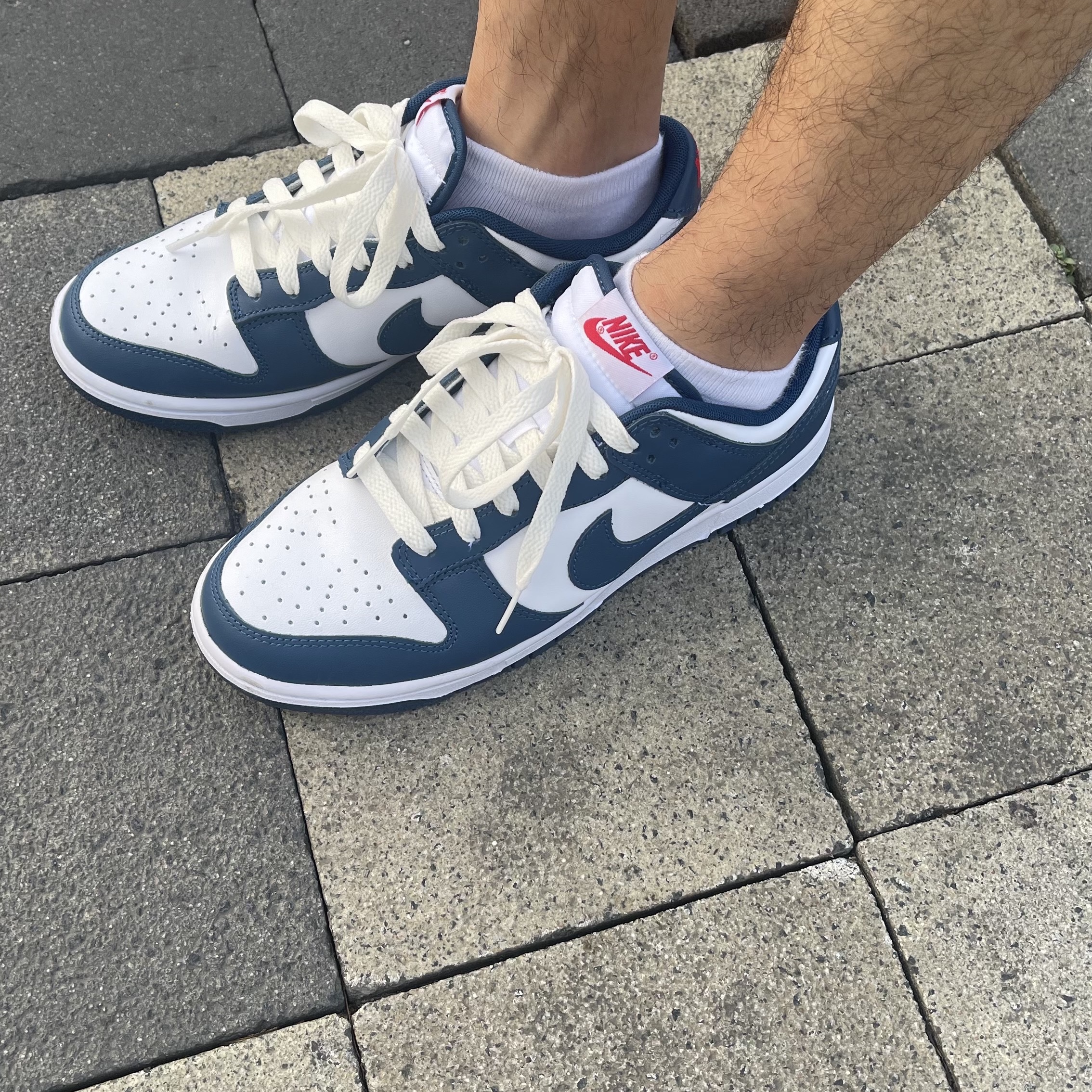 Nike NRG Solo Swoosh T-Shirt Summit White - Asia, Nike Dunk Low Retro Valerian Blue 착용 스타일 - 2