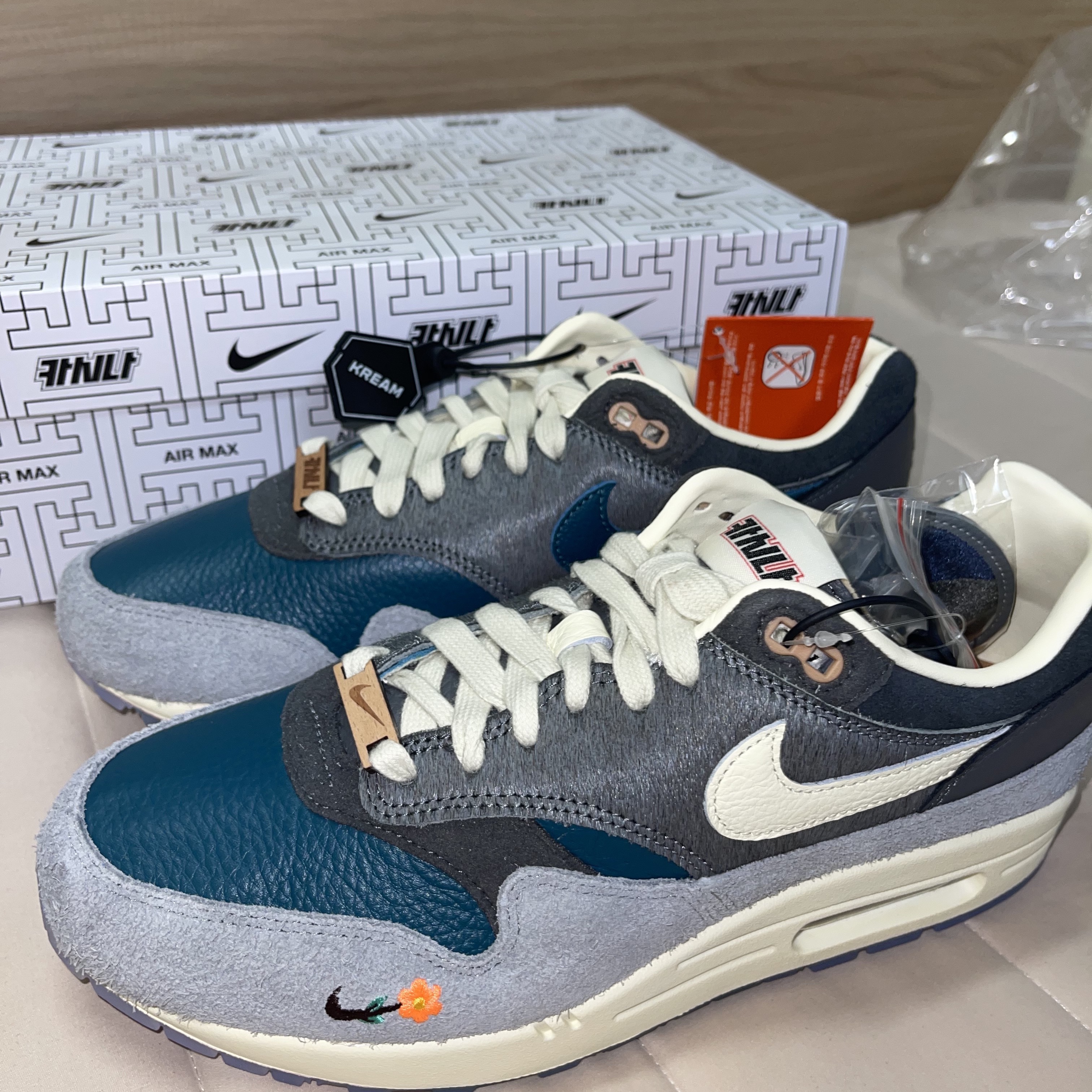 Nike x Kasina Air Max 1 SP Won-Ang Particle Grey 착용 스타일 - 1