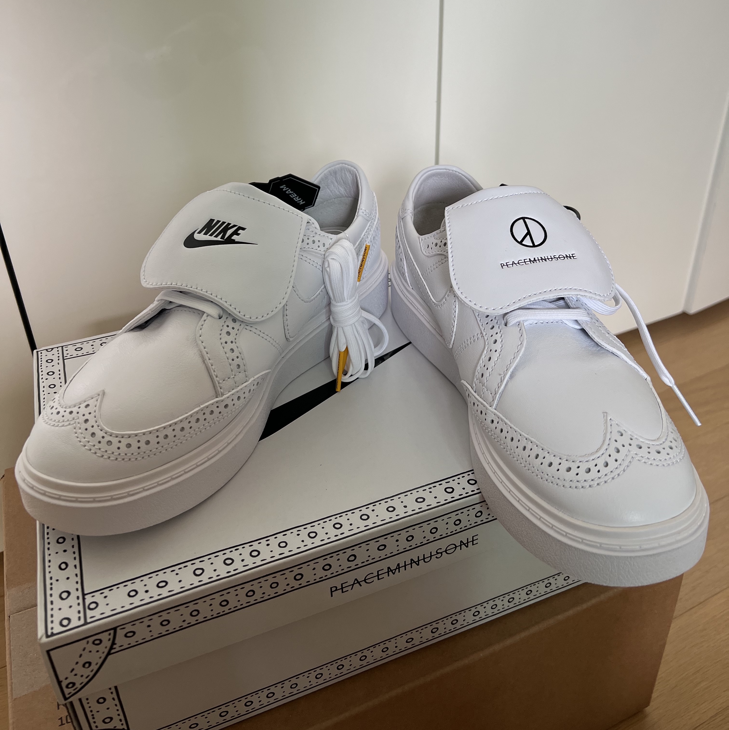 Nike x Peaceminusone Kwondo1 White 착용 스타일
