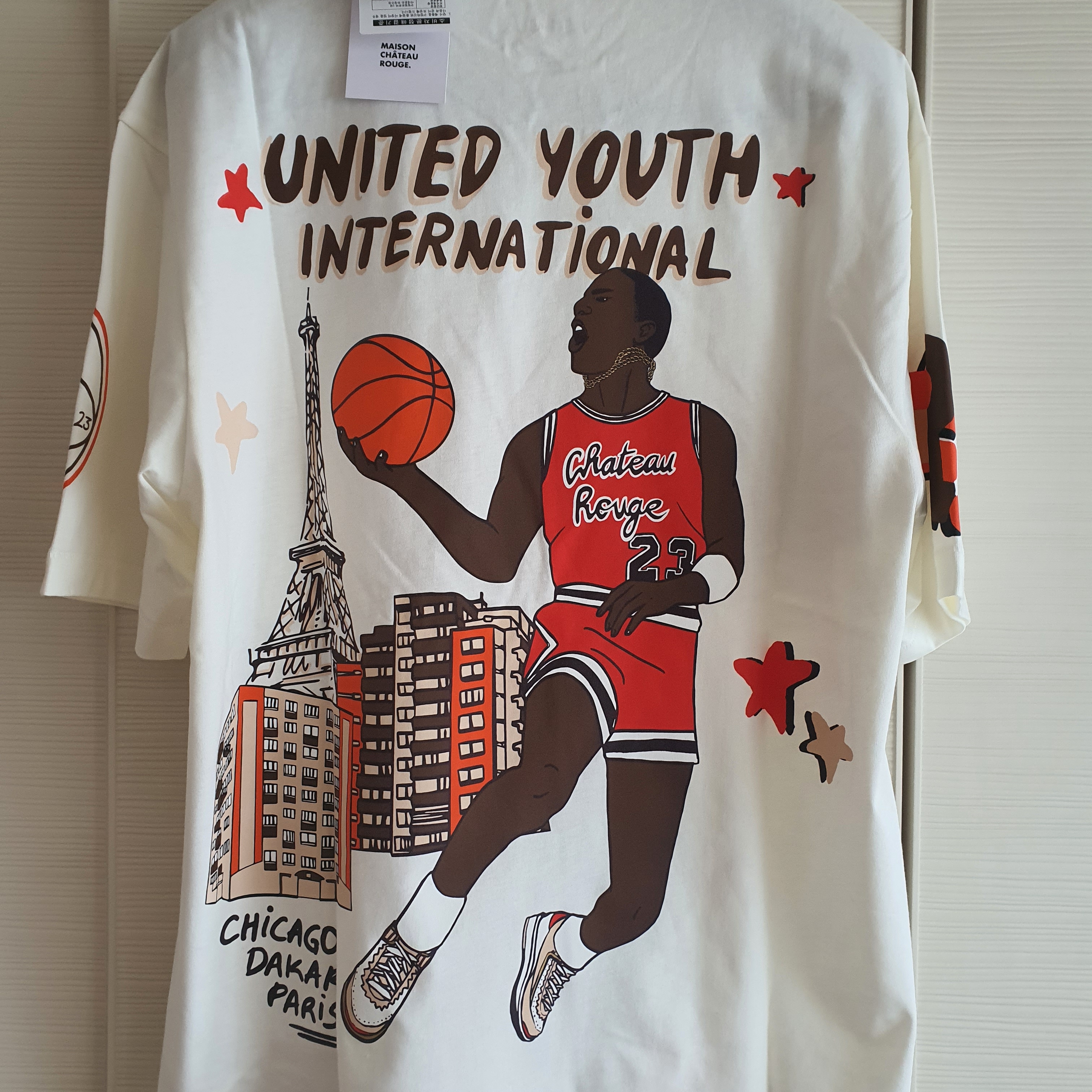 Jordan x Maison Chateau Rouge T-Shirt Sail - Asia 착용 스타일 - 2