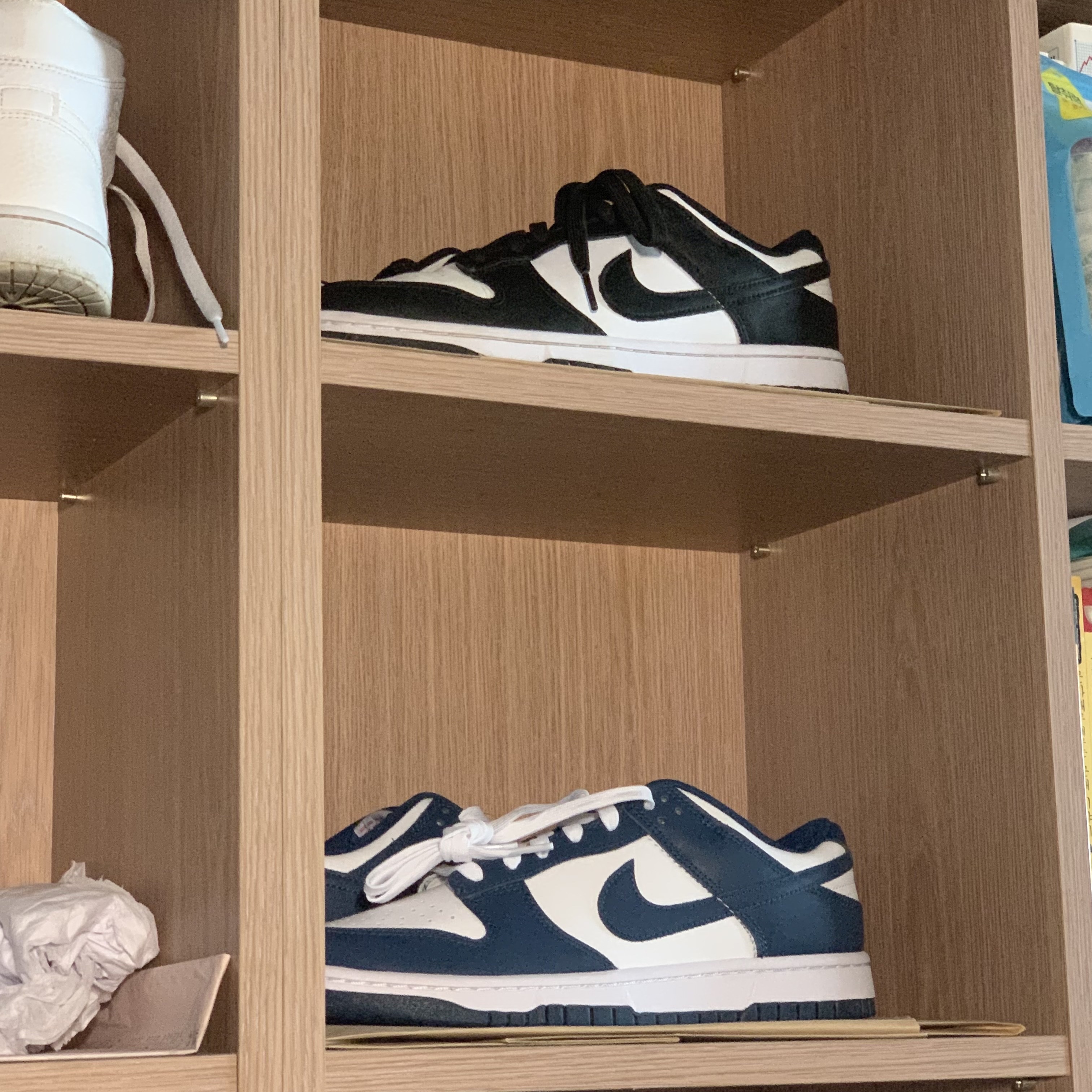 Nike Dunk Low Retro Black, Nike Dunk Low Retro Valerian Blue 착용 스타일 - 1