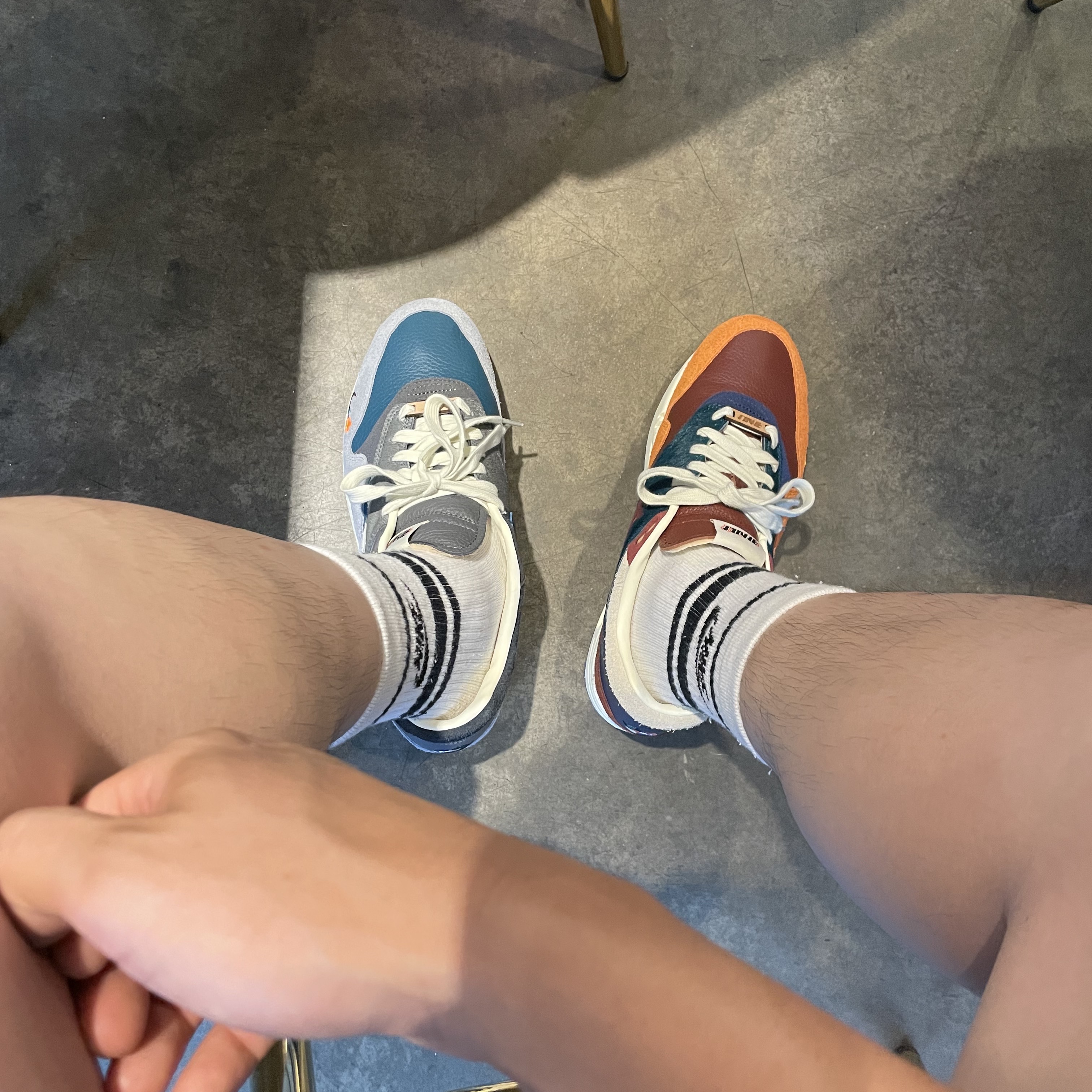 Nike x Kasina Air Max 1 SP Won-Ang Particle Grey, Nike x Kasina Air Max 1 SP Won-Ang Orange 착용 스타일 - 1