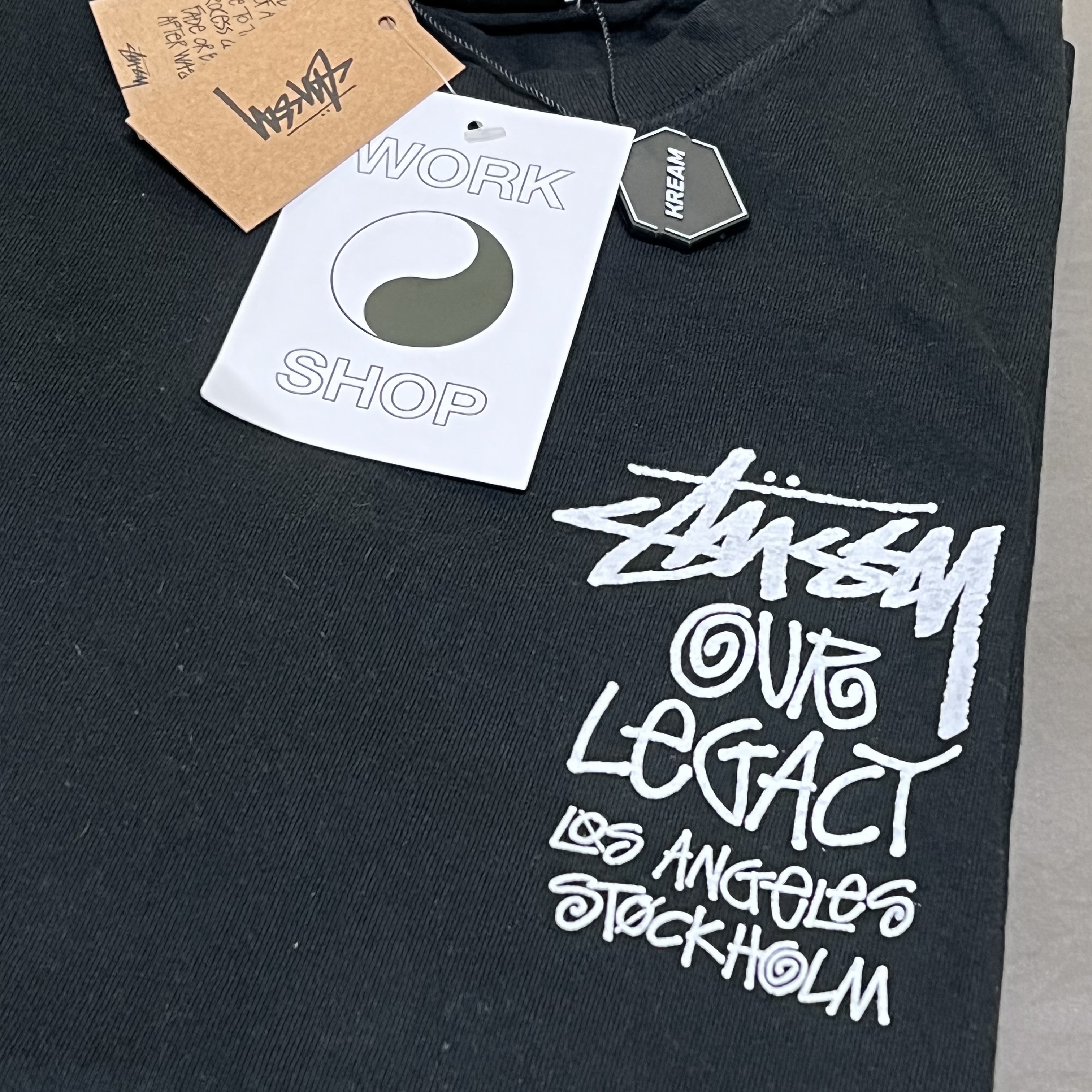 Stussy x Our Legacy Surfman T-Shirt Black - 21SS 착용 스타일
