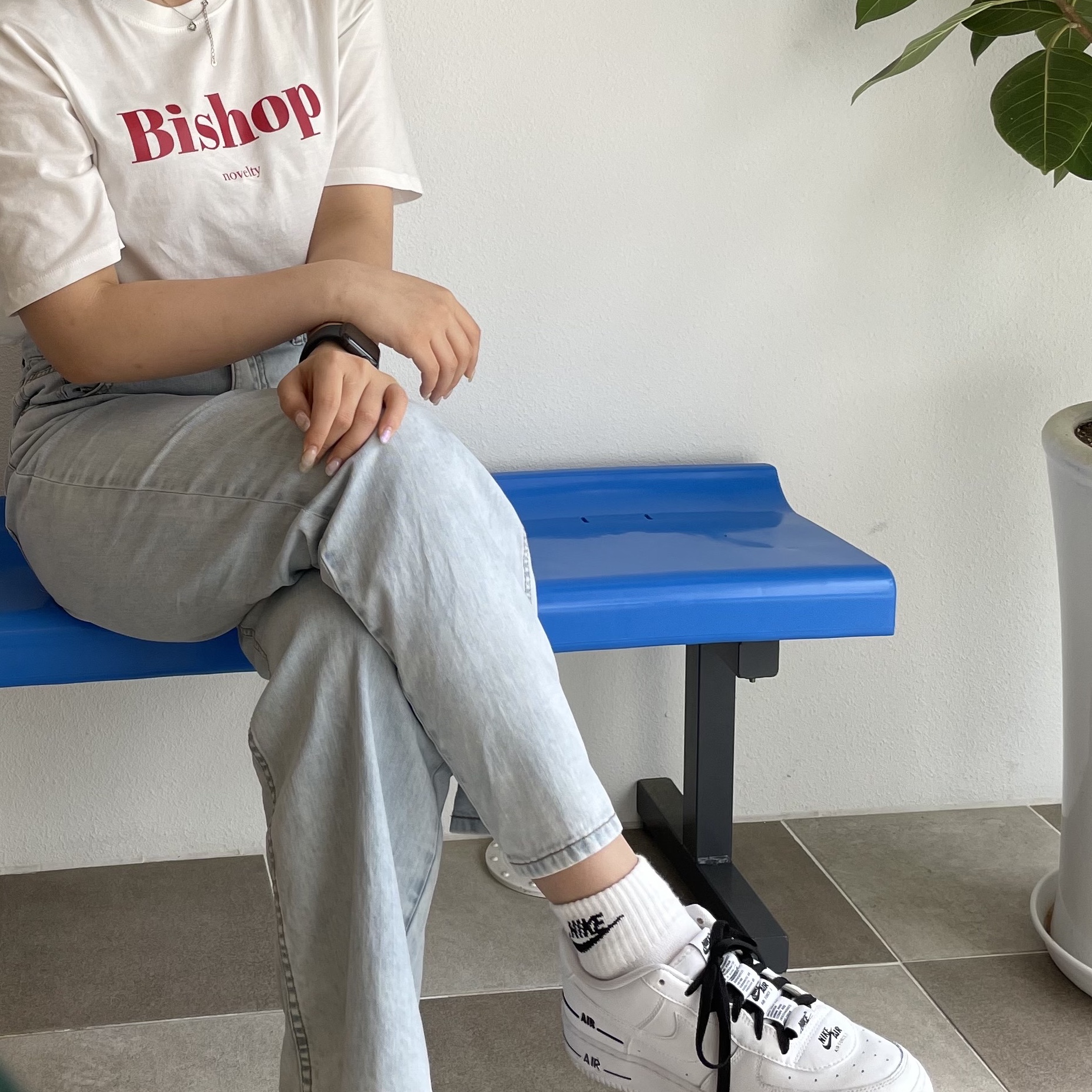 Nike Air Force 1 '07 Low Added Air White 착용 스타일