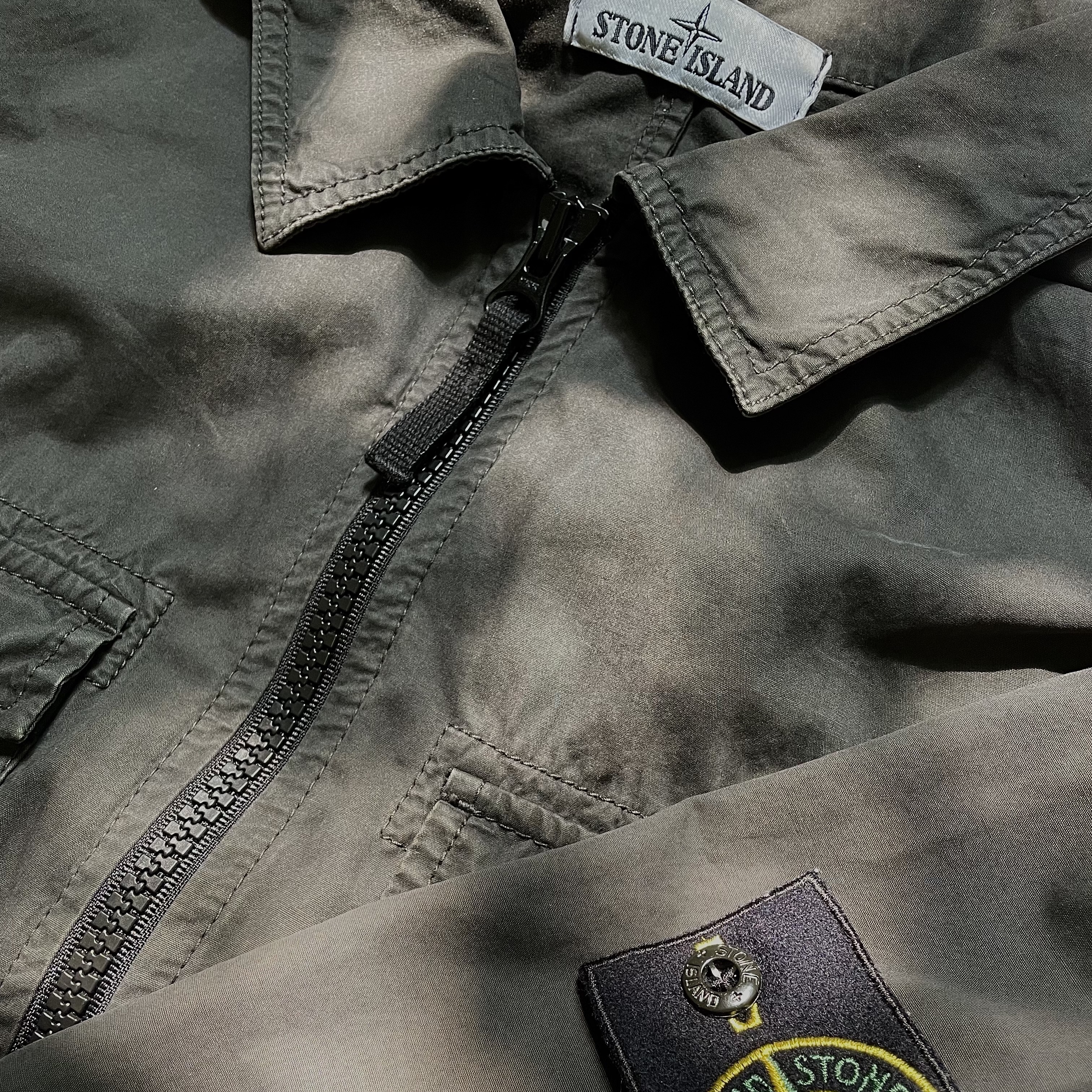 Stone Island 113WN T.CO+OLD Overshirt Black - 21FW 착용 스타일