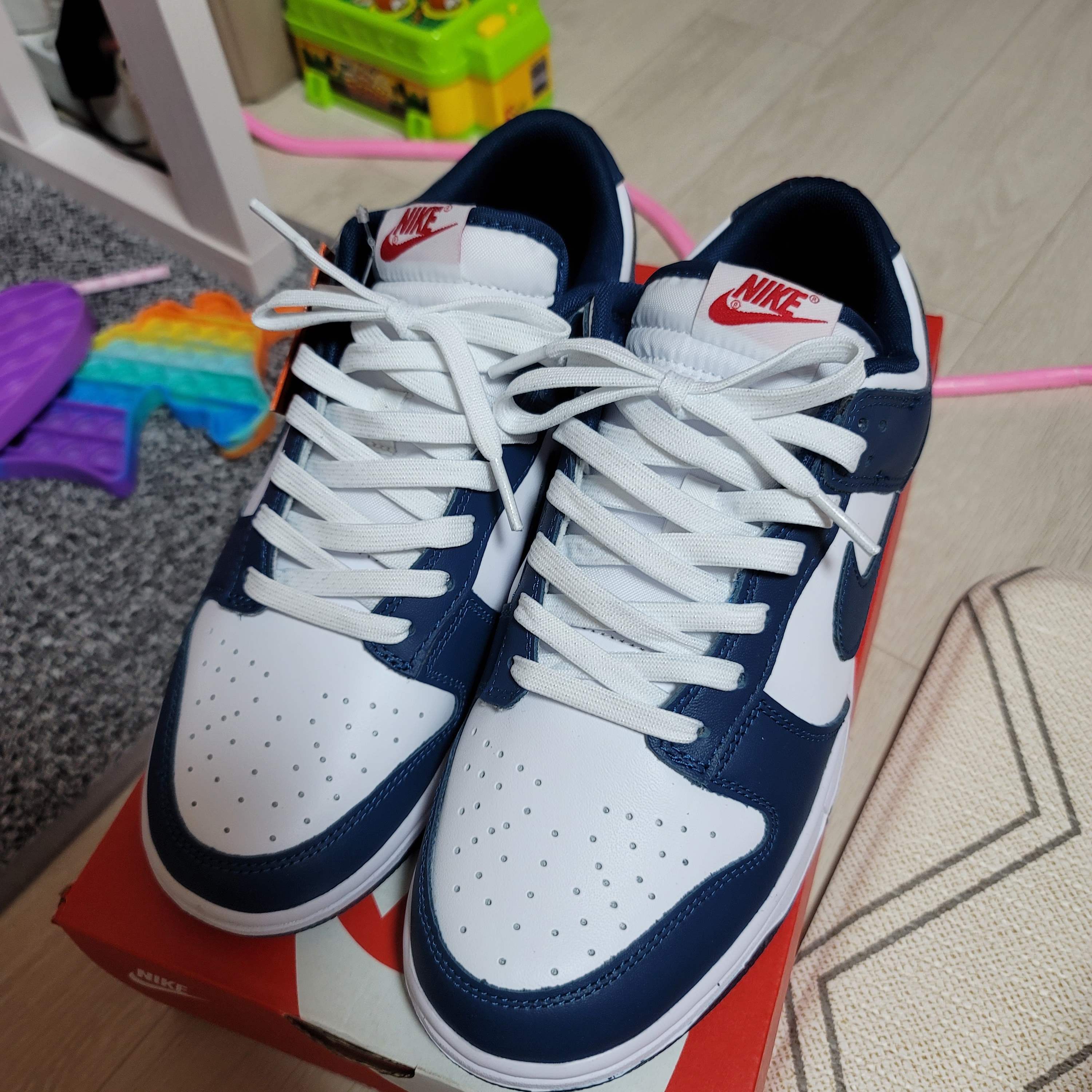Nike Dunk Low Retro Valerian Blue 착용 스타일 - 2