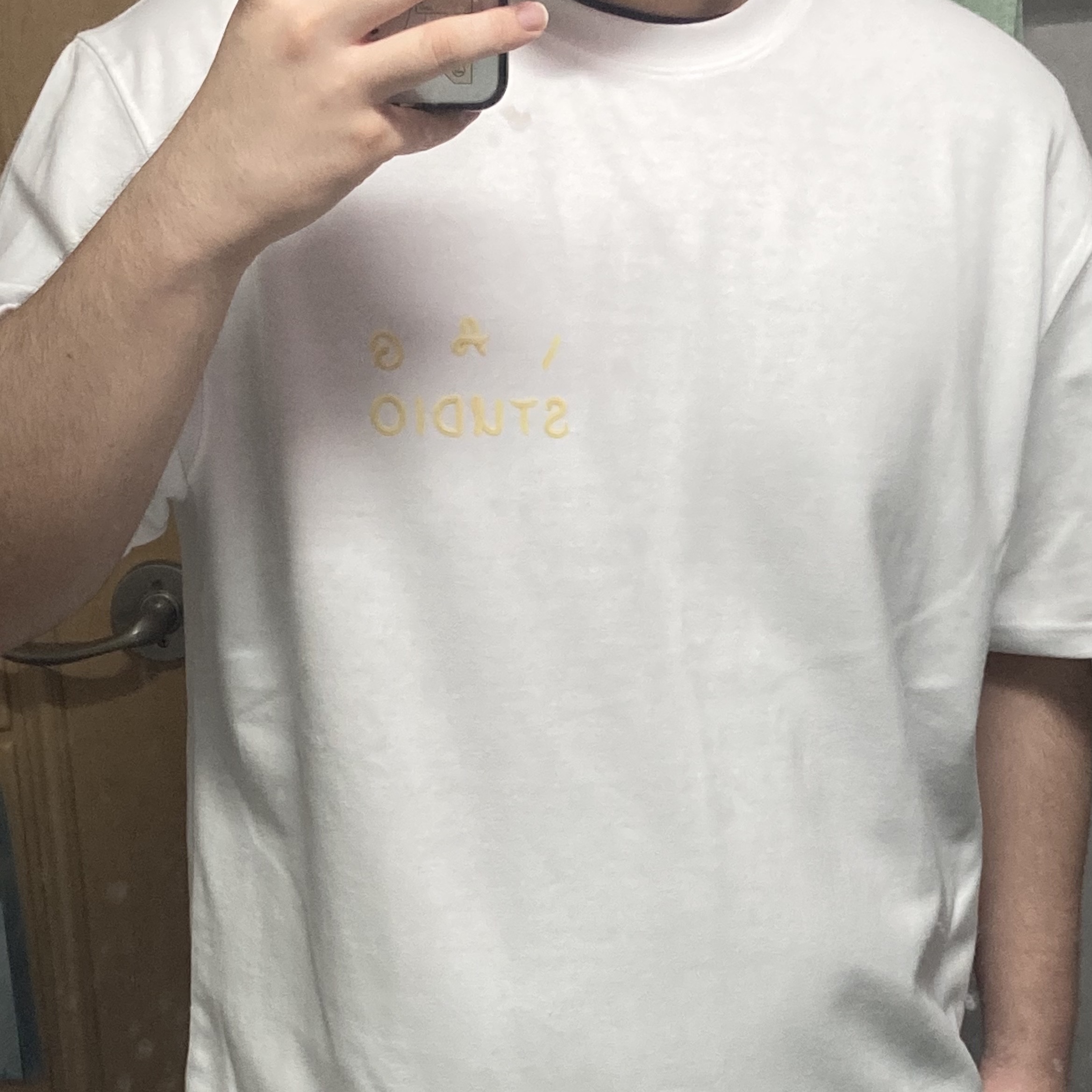 IAB Studio x Ottogi Mayonnaise 50th Anniversary T-Shirt White 착용 스타일 - 2