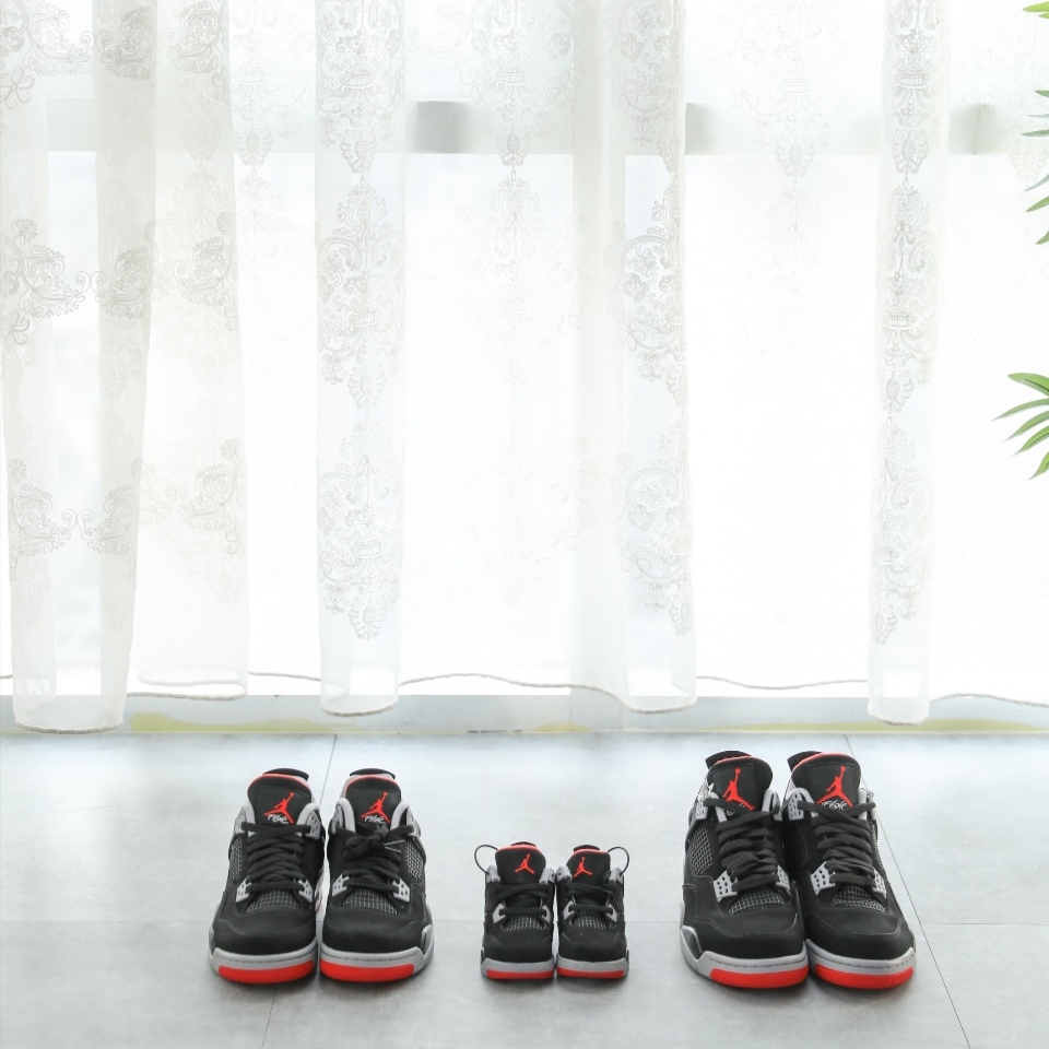 Jordan 4 Retro Bred 2019, (GS) Jordan 4 Retro Bred 2019 착용 스타일
