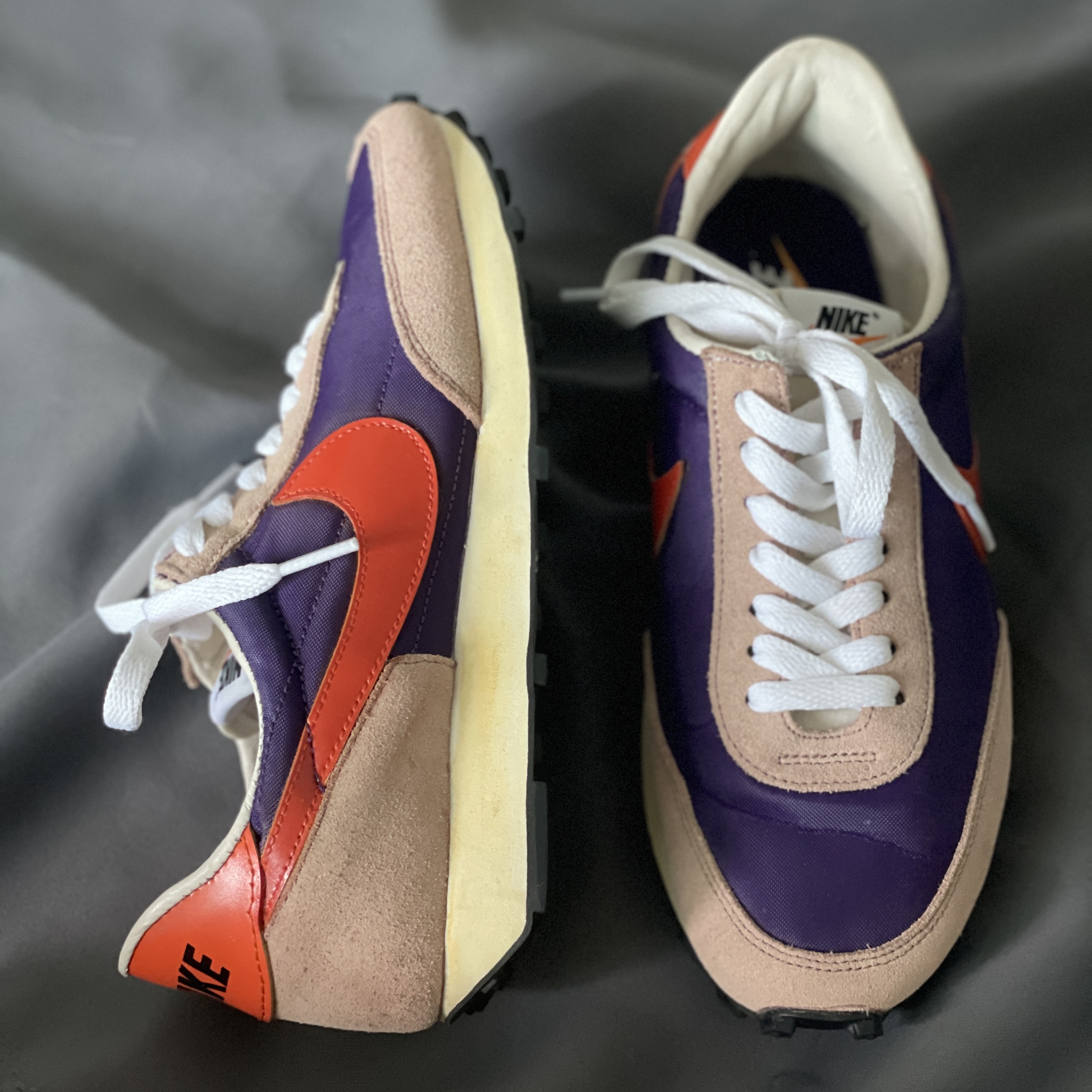 (W) Nike Daybreak Eggplant Plum Dust 착용 스타일 - 2